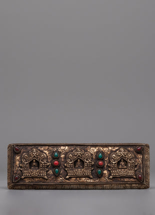 Handcrafted Gold-Plated Tibetan Book Cover