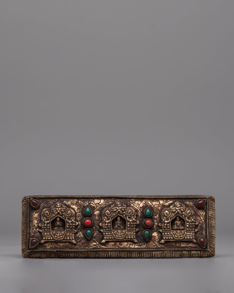 Handcrafted Gold-Plated Tibetan Book Cover