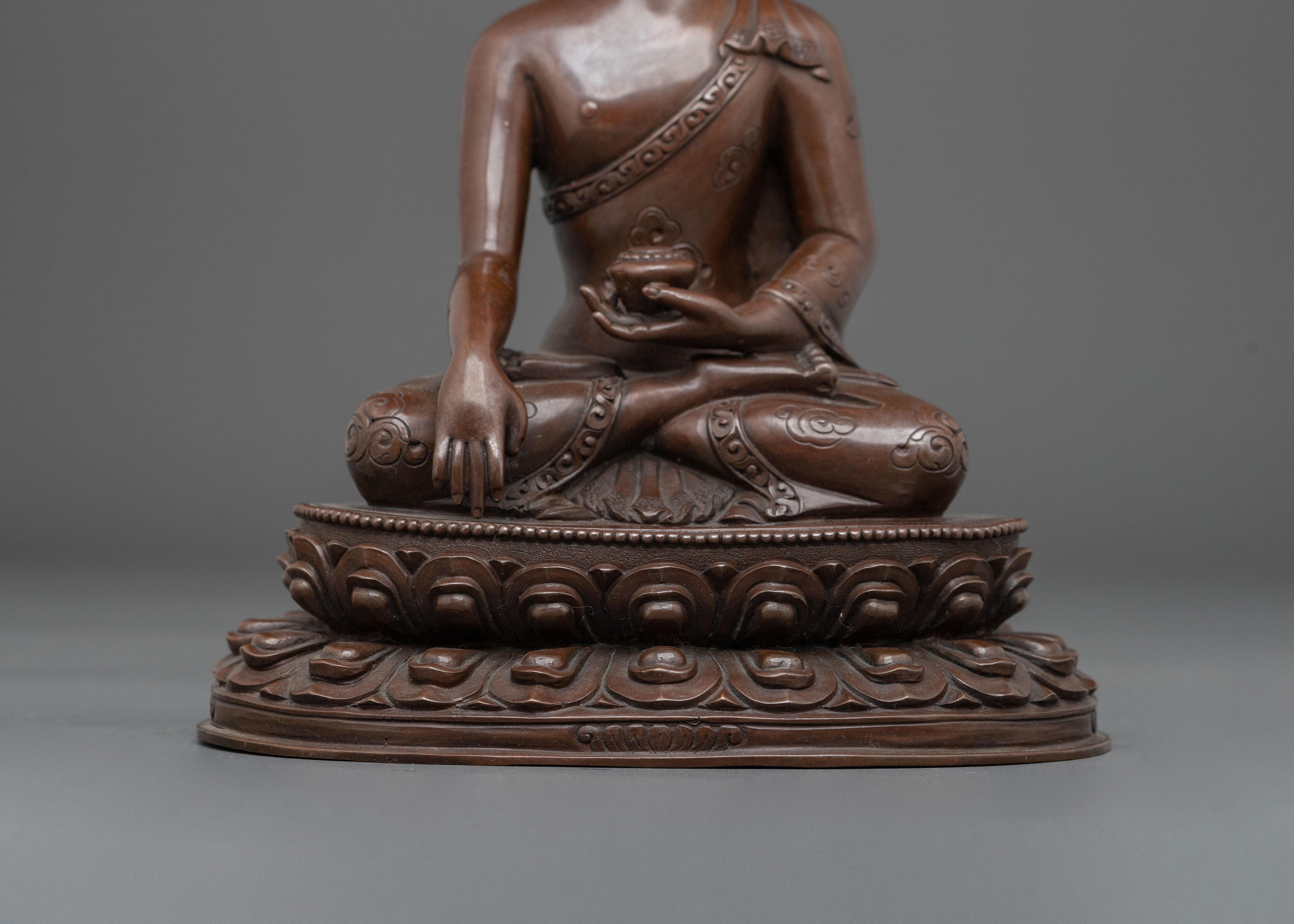 Handcrafted Sacred Shakyamuni Buddha Sculpture | Himalayan Buddhist Art