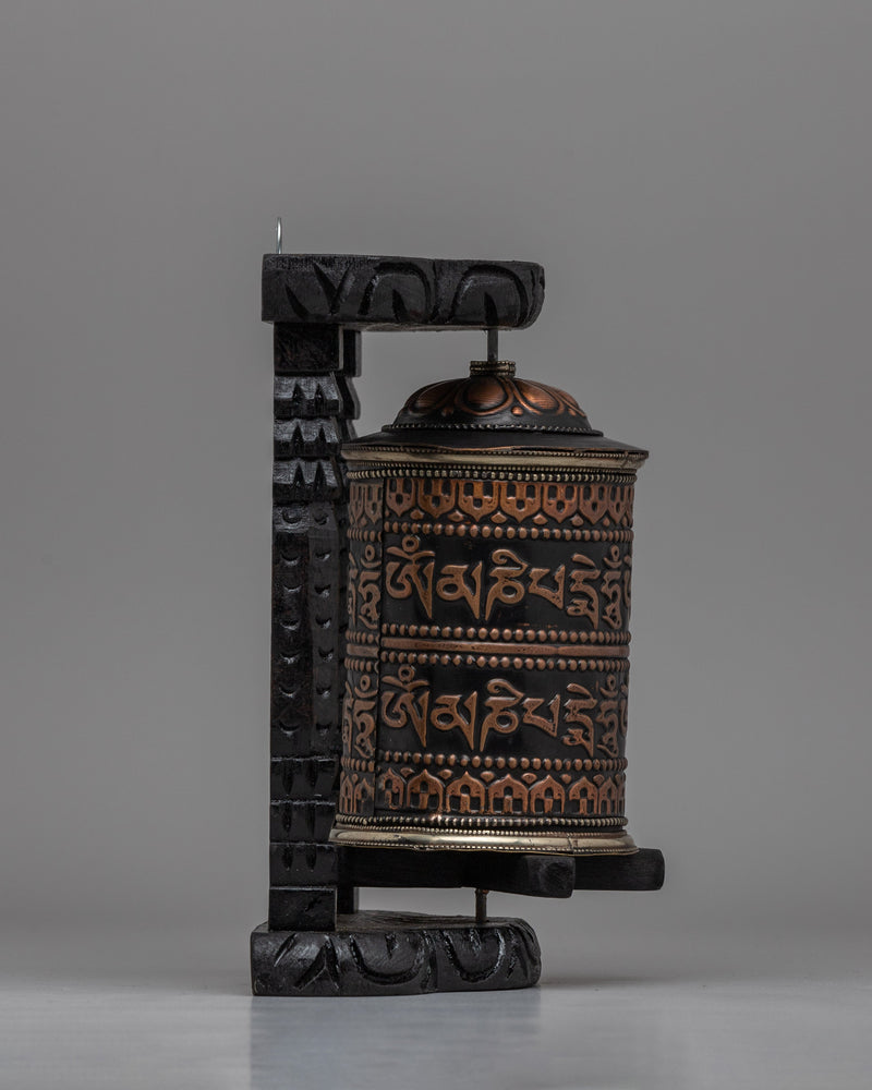 Elegant Traditional Buddhist Prayer Wheel | Sacred Tool for Meditation and Daily Prayers