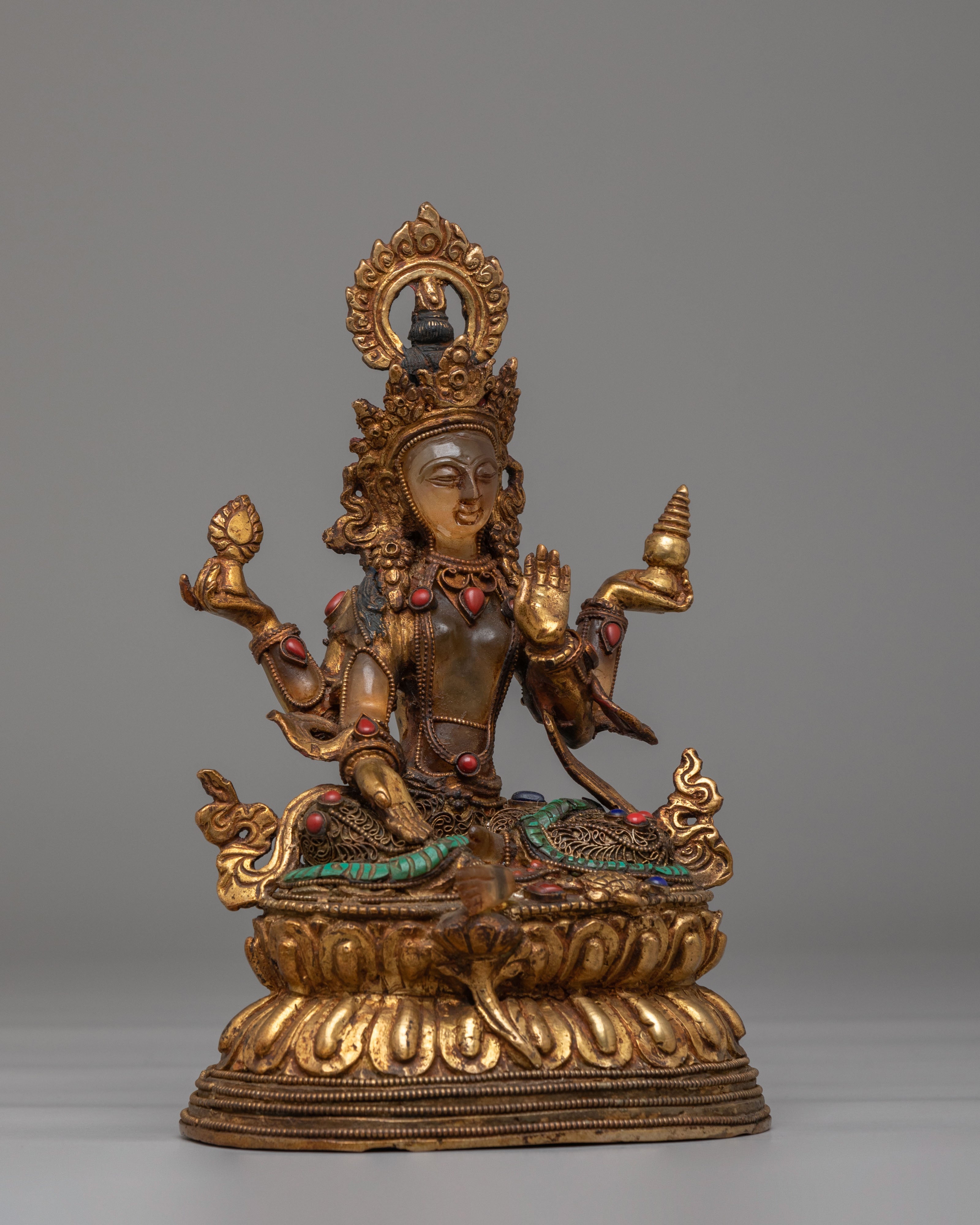 Hindu Divine Mother Laxmi Statue | Handcrafted Himalayan Sacred Art