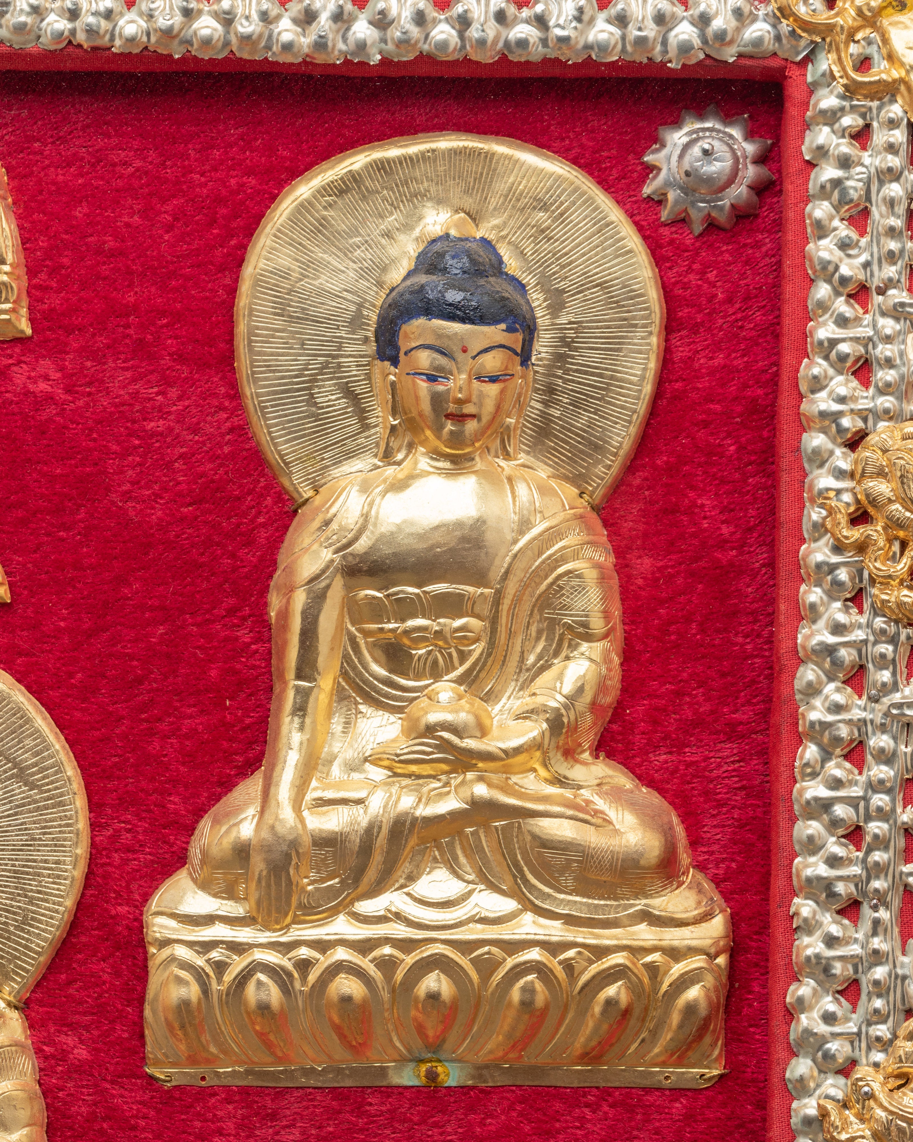 Five Dhyani Buddhas Wall Hanging | Spiritual Wall Decor | Buddhist Home Decor