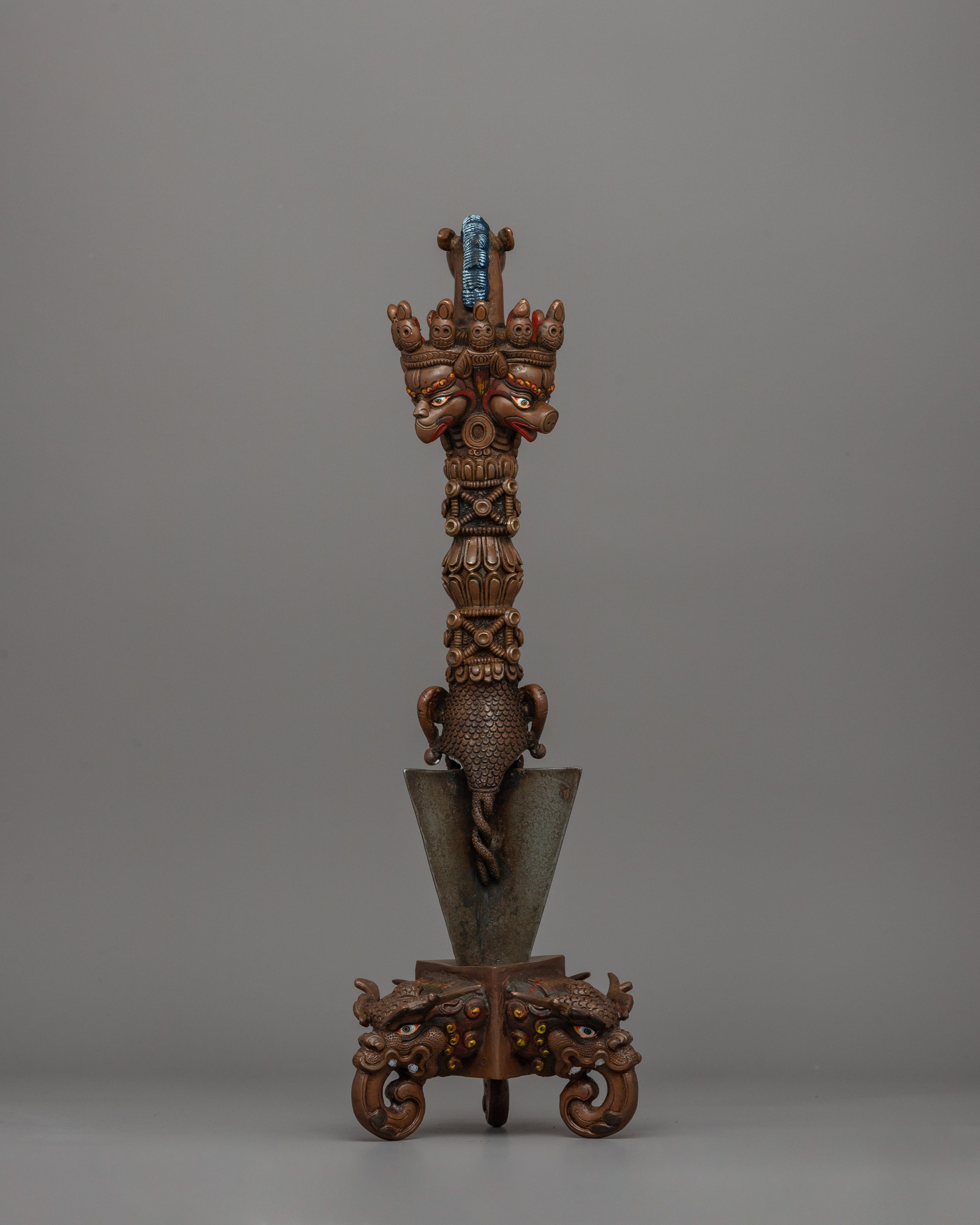 Spiritual Phurba Ritual Knife | Handcrafted Tibetan Sacred Dagger