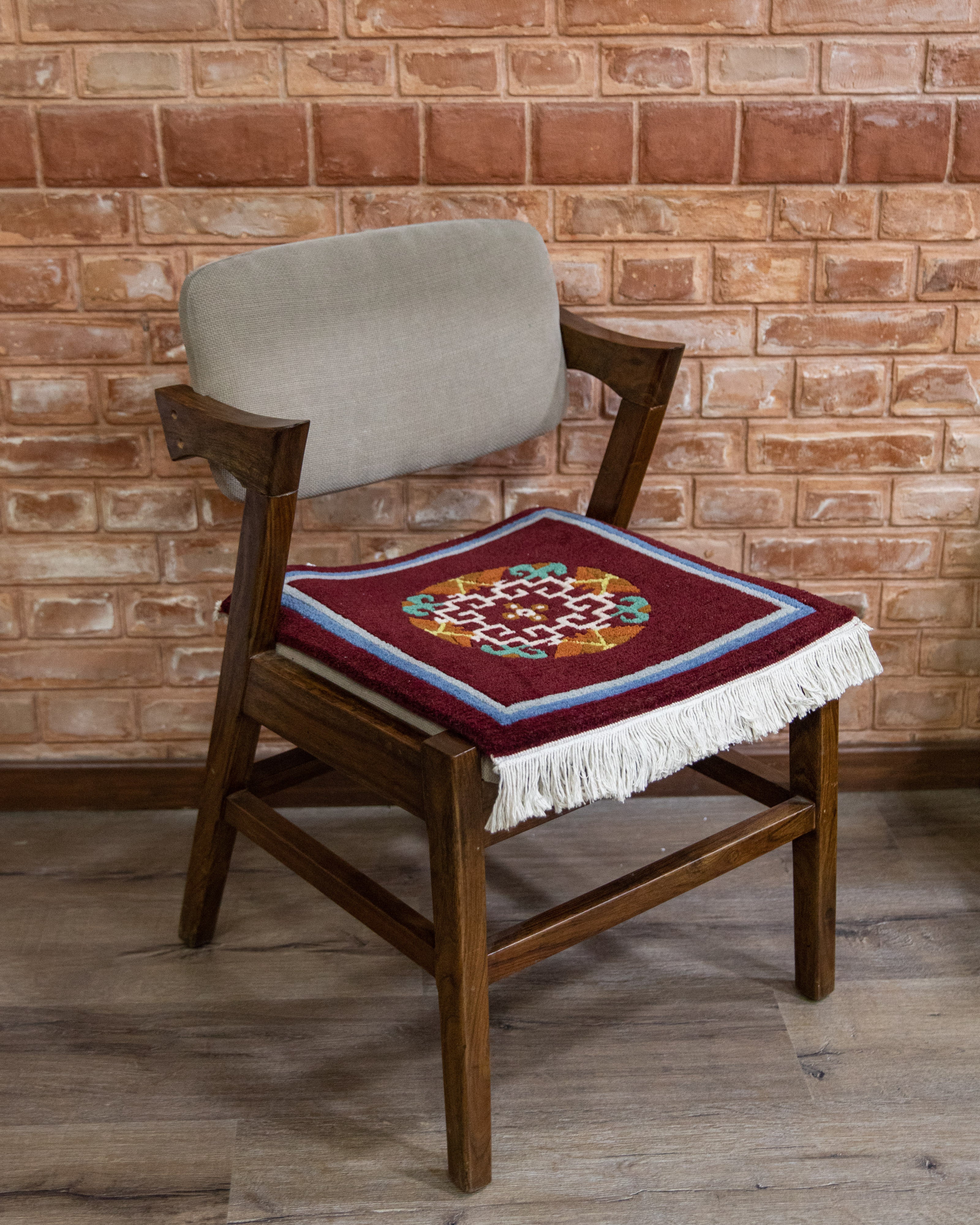 Handmade meditation chair rug