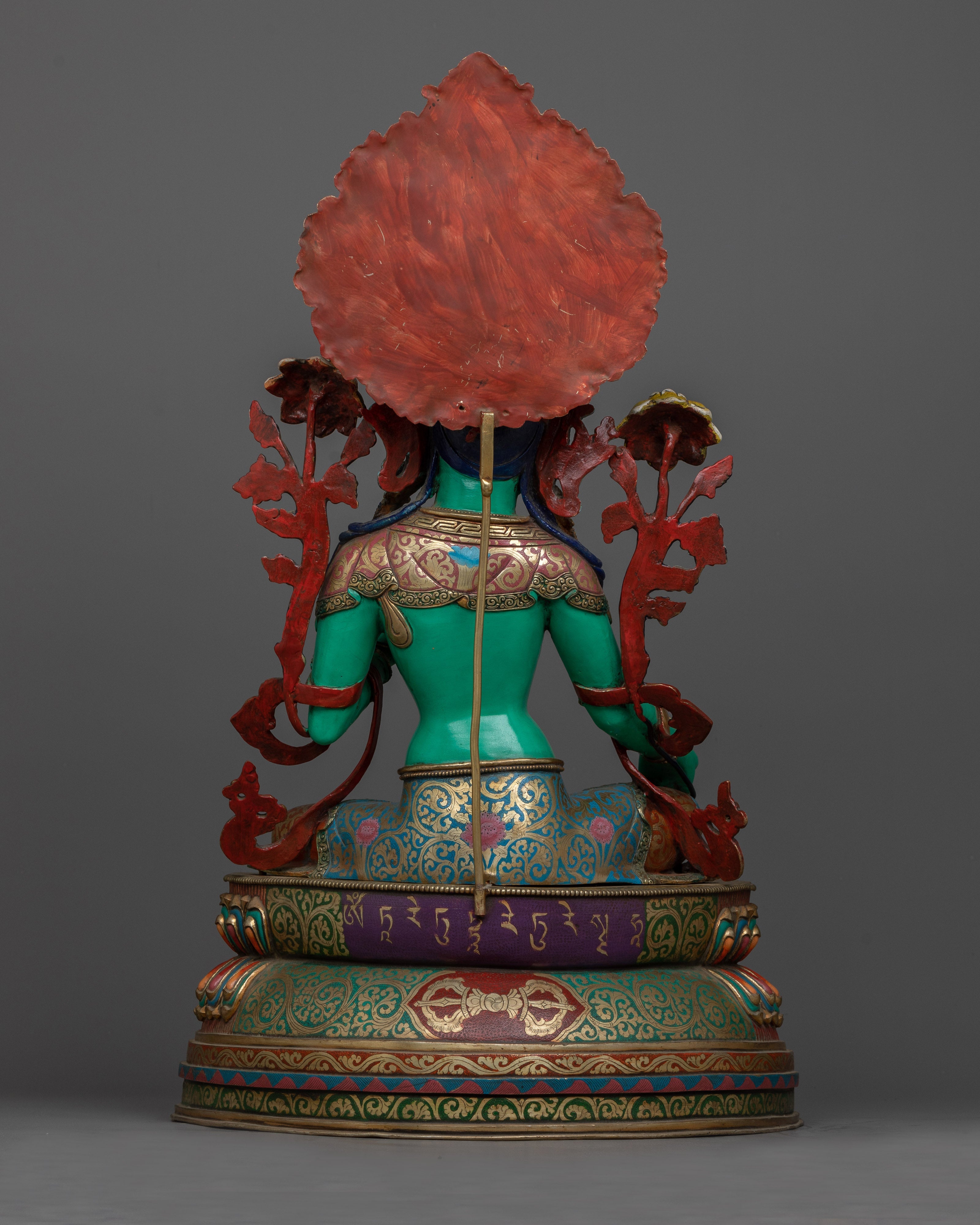 Green Tara Beautiful Sculpture | Stunning 24K Gold Gilded Statue