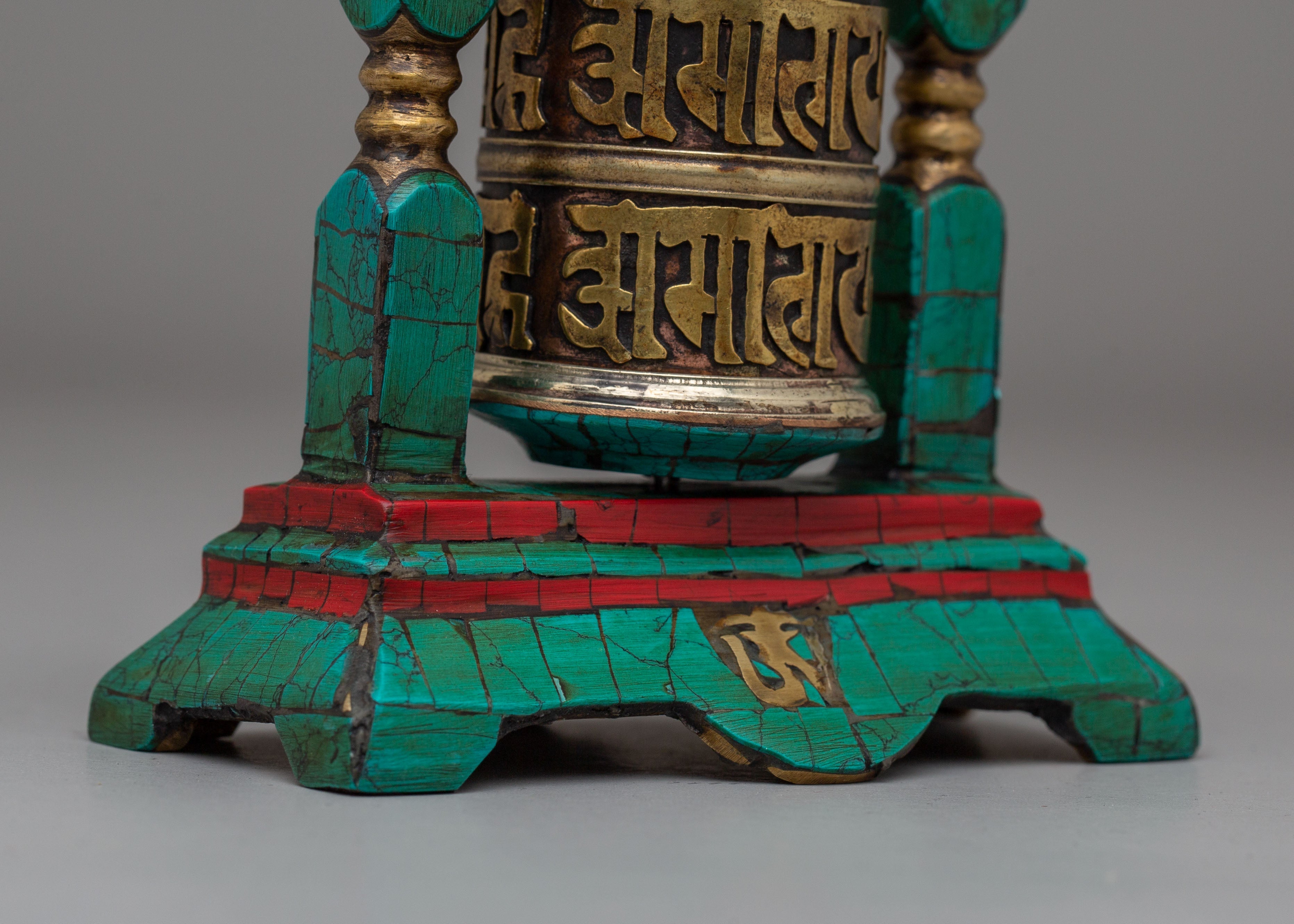 Handcrafted Prayer Wheel for Rituals | Spiritual Decor