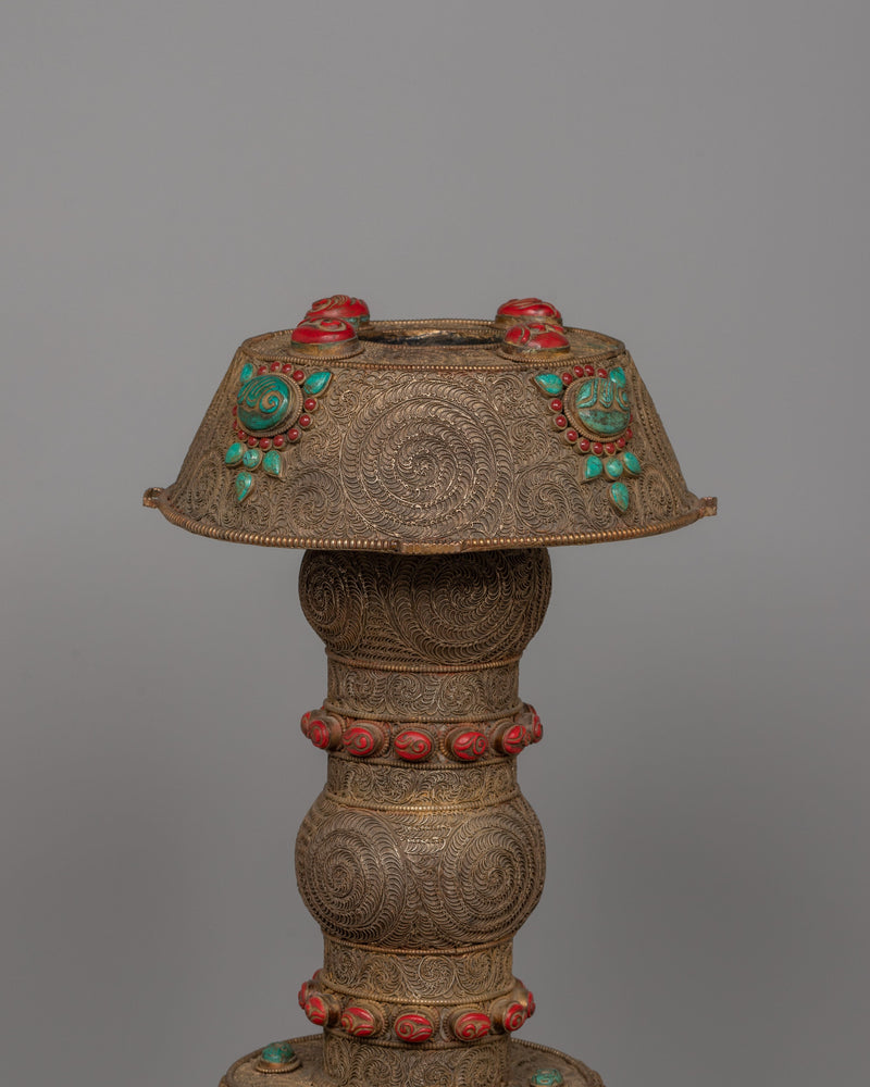 Exquisite Long-Life Vase Set | Tibetan Ritual Artifact & Spiritual Decor