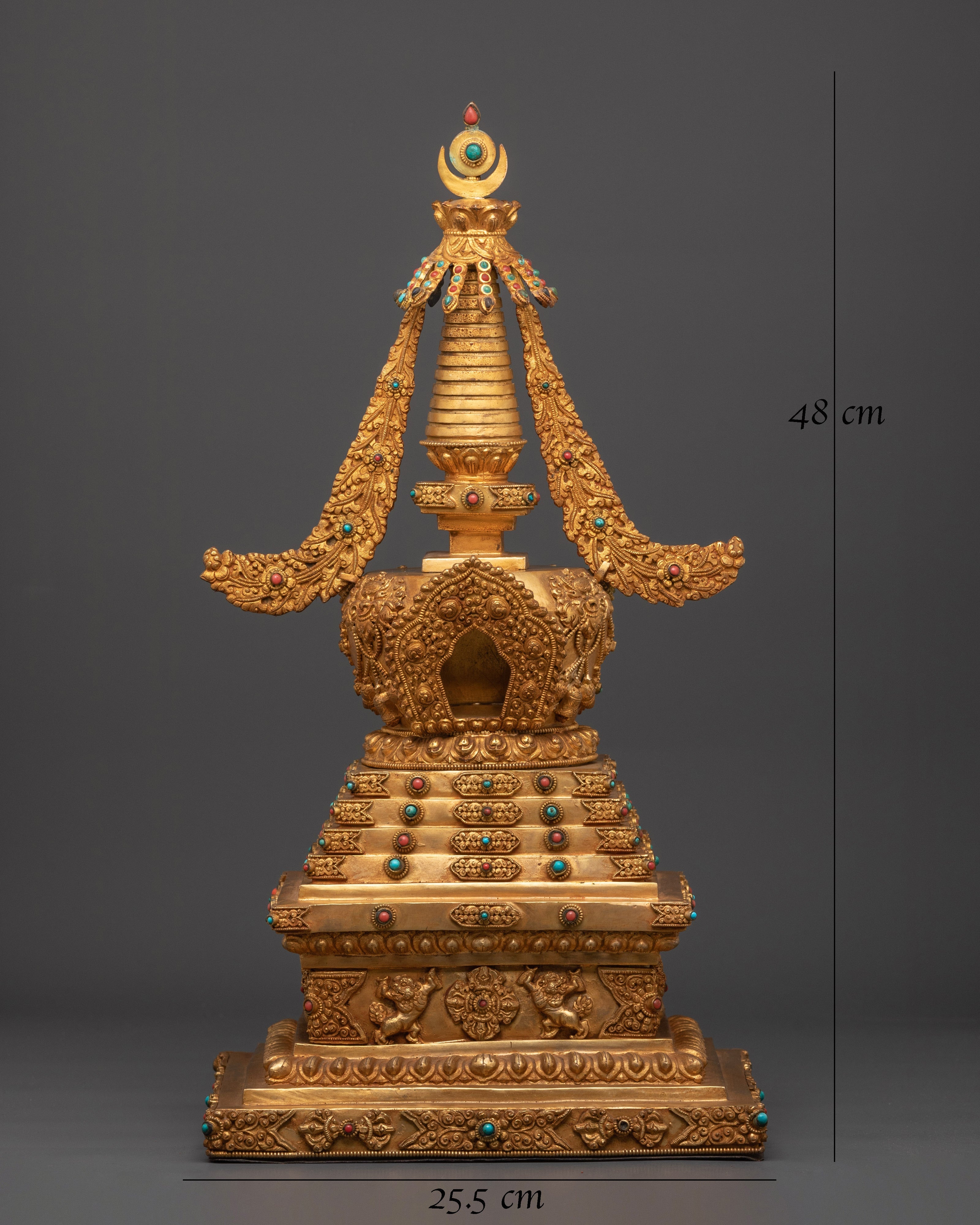Handcrafted Buddhist Alter Stupa | Sacred Art for Meditation Space