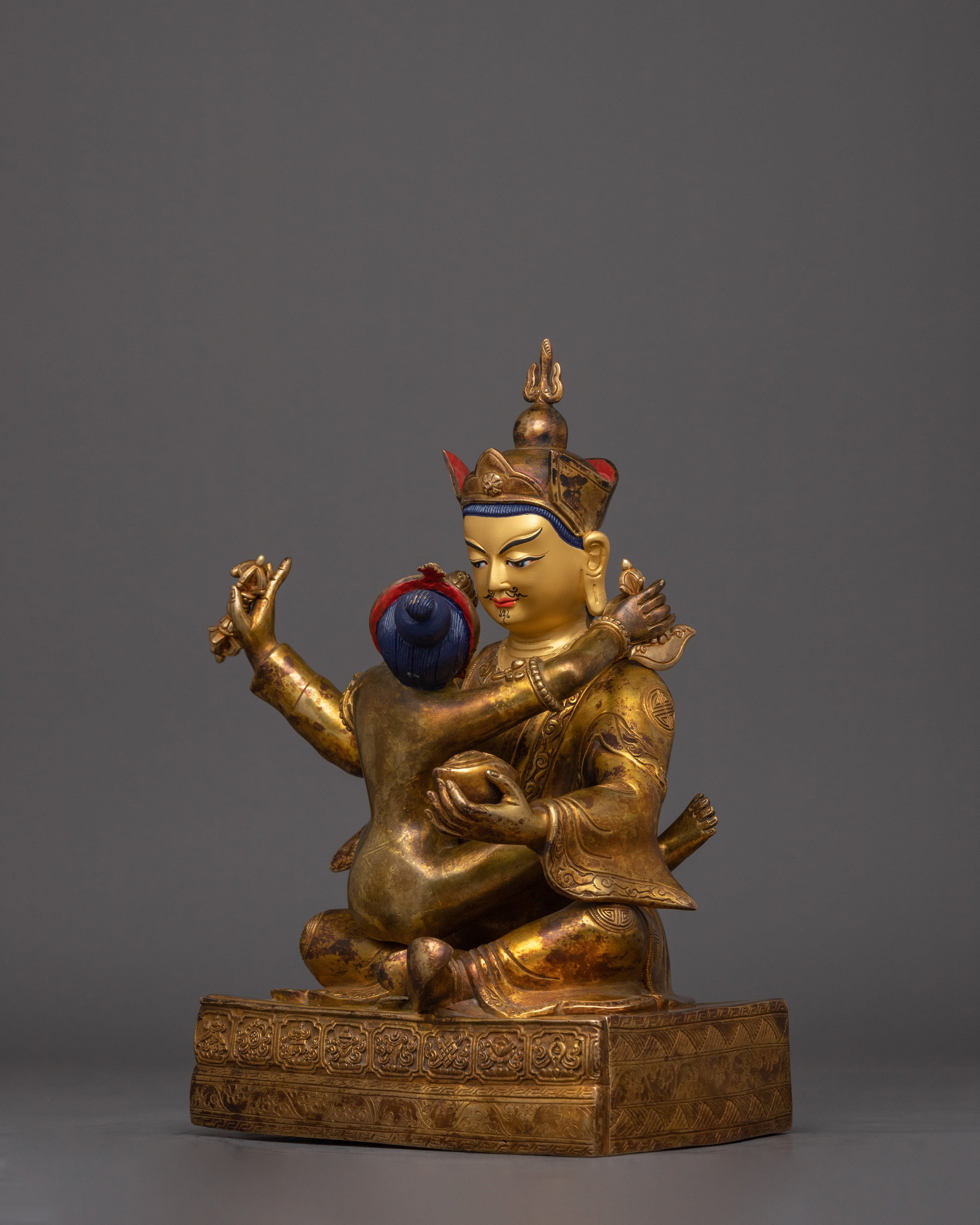 Padmasambhava Deity Guru Rinpoche with Consort | The Tantric Embrace