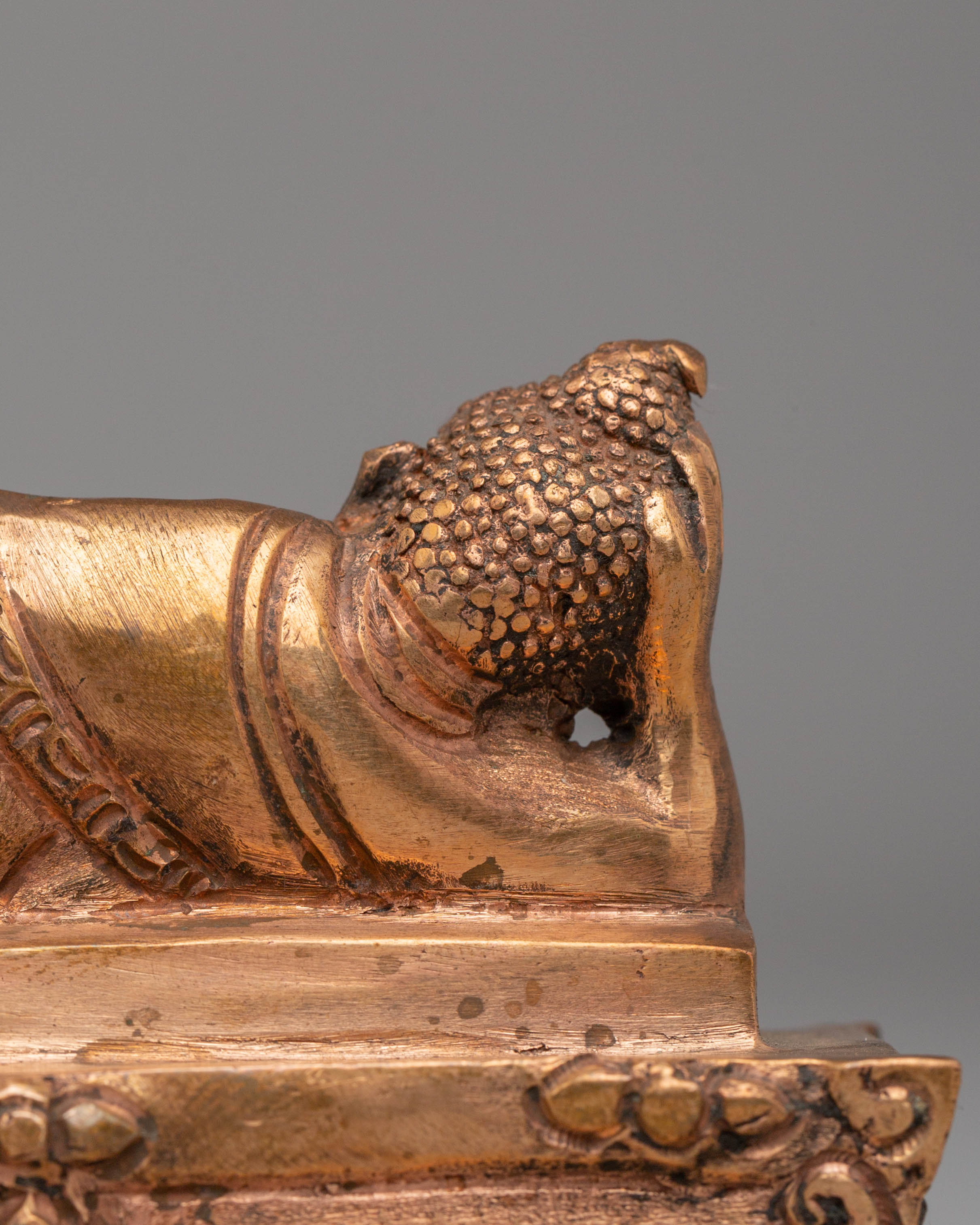 Traditional Sleeping Buddha Statue | Handcrafted Copper Art