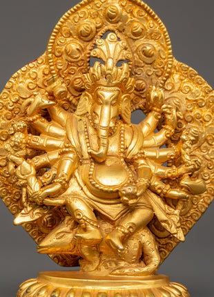 Gold-Plated Ganesh Statue | A Divine Symbol of Prosperity