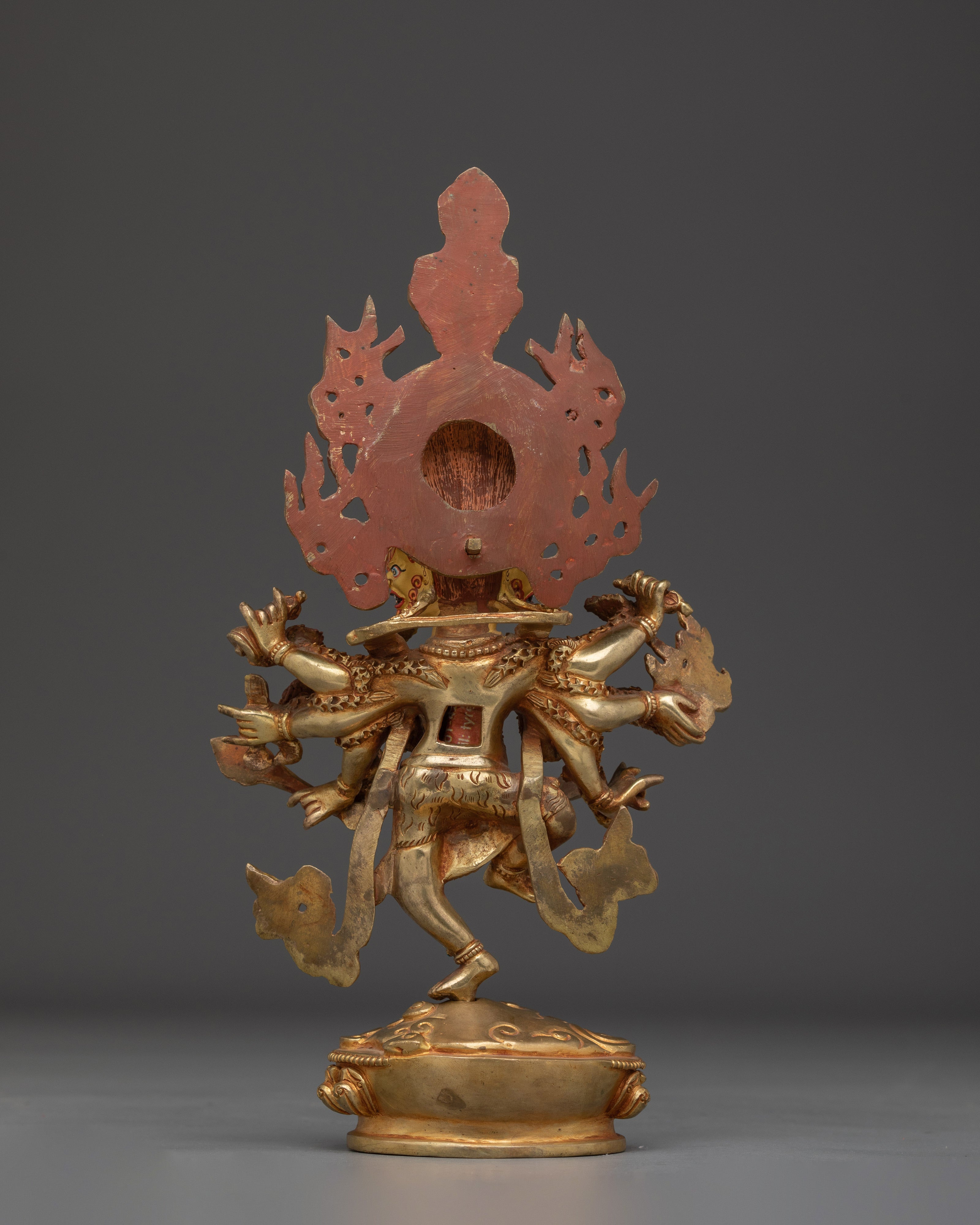 Ucchusma Gold Gilded and Copper Statue | A Fierce Symbol of Protection and Wisdom