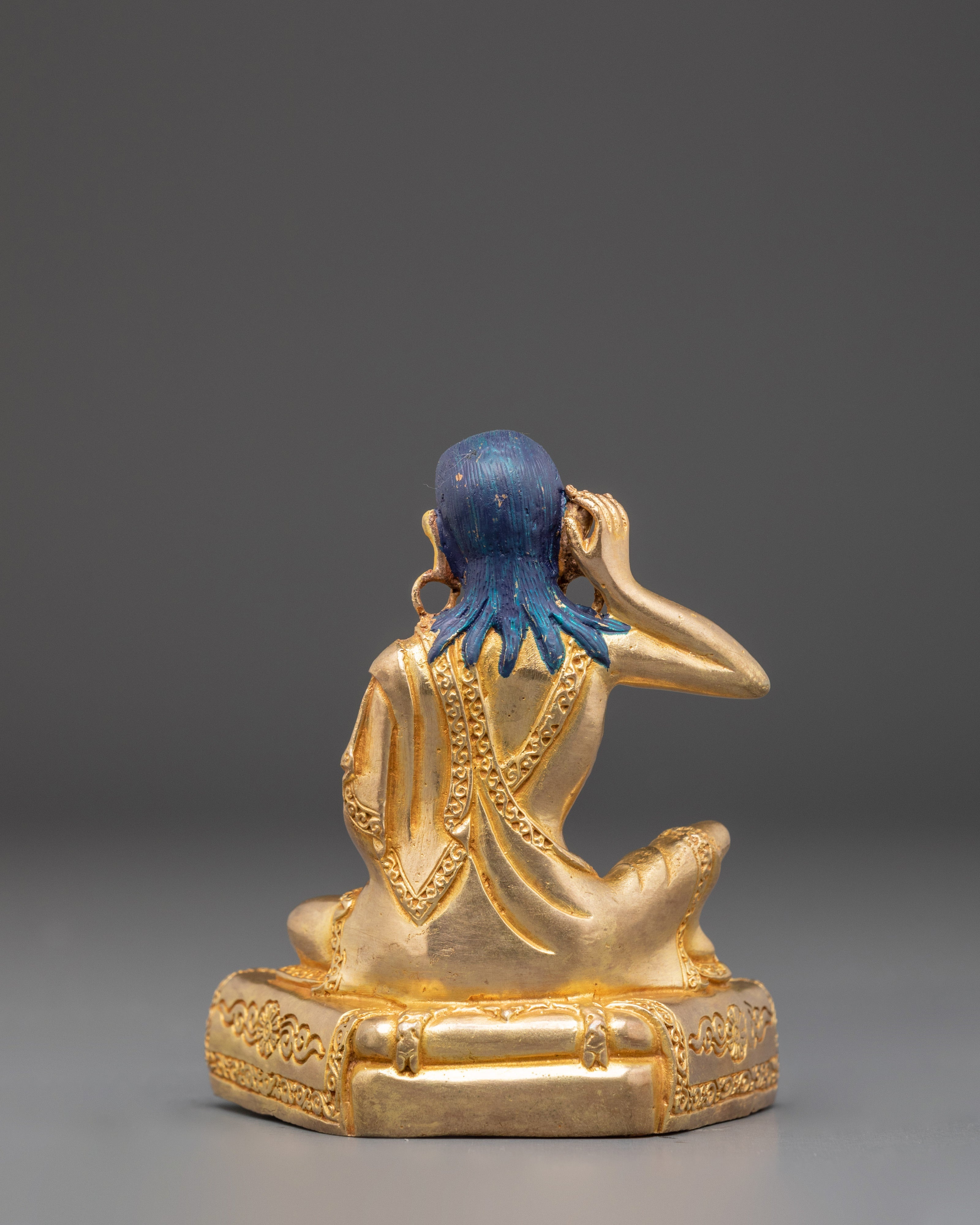 Tibetan Milarepa Figurine | Copper Statue of Great Yogi