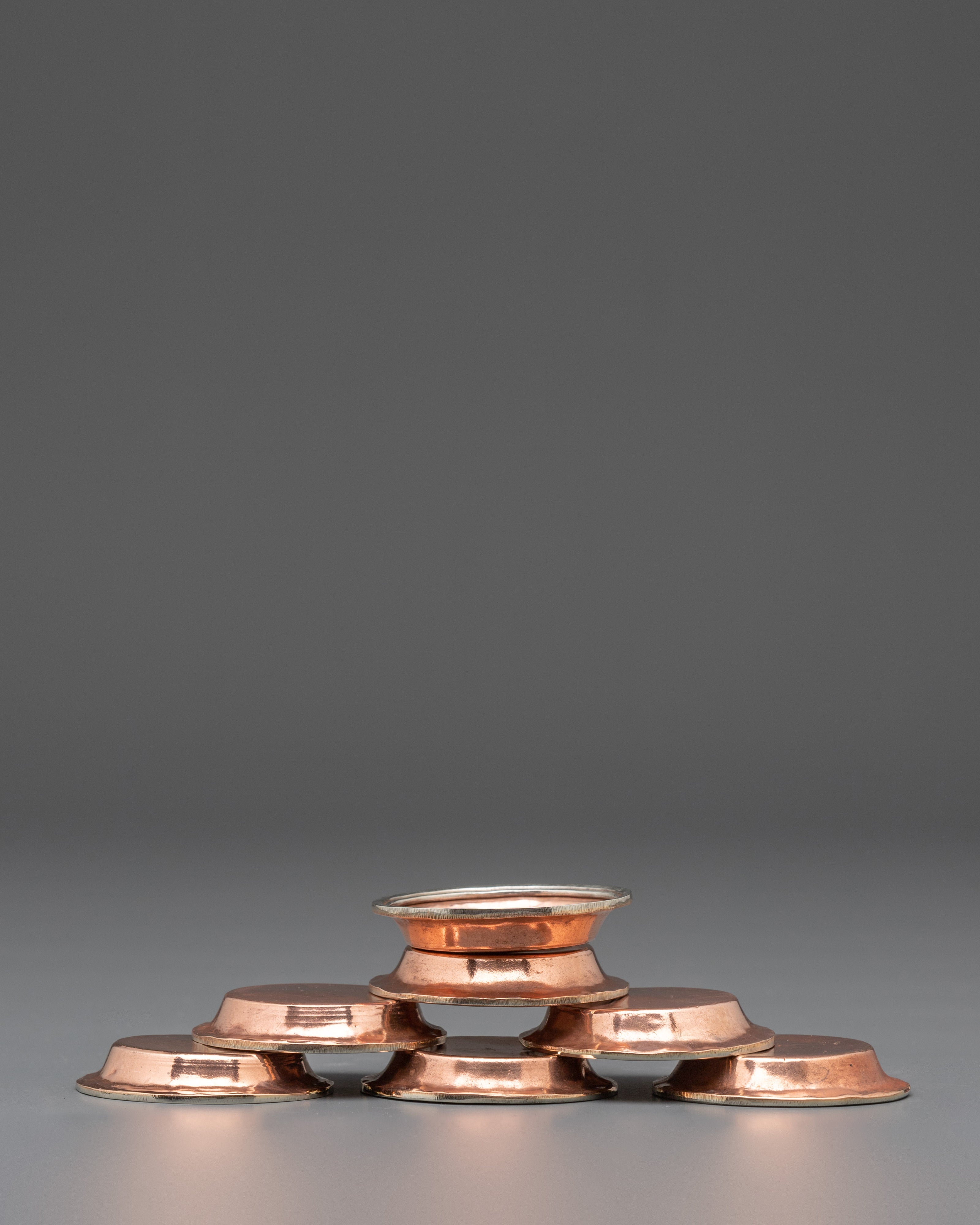 Handcrafted Copper Offering Bowls Set for Rituals and Meditation