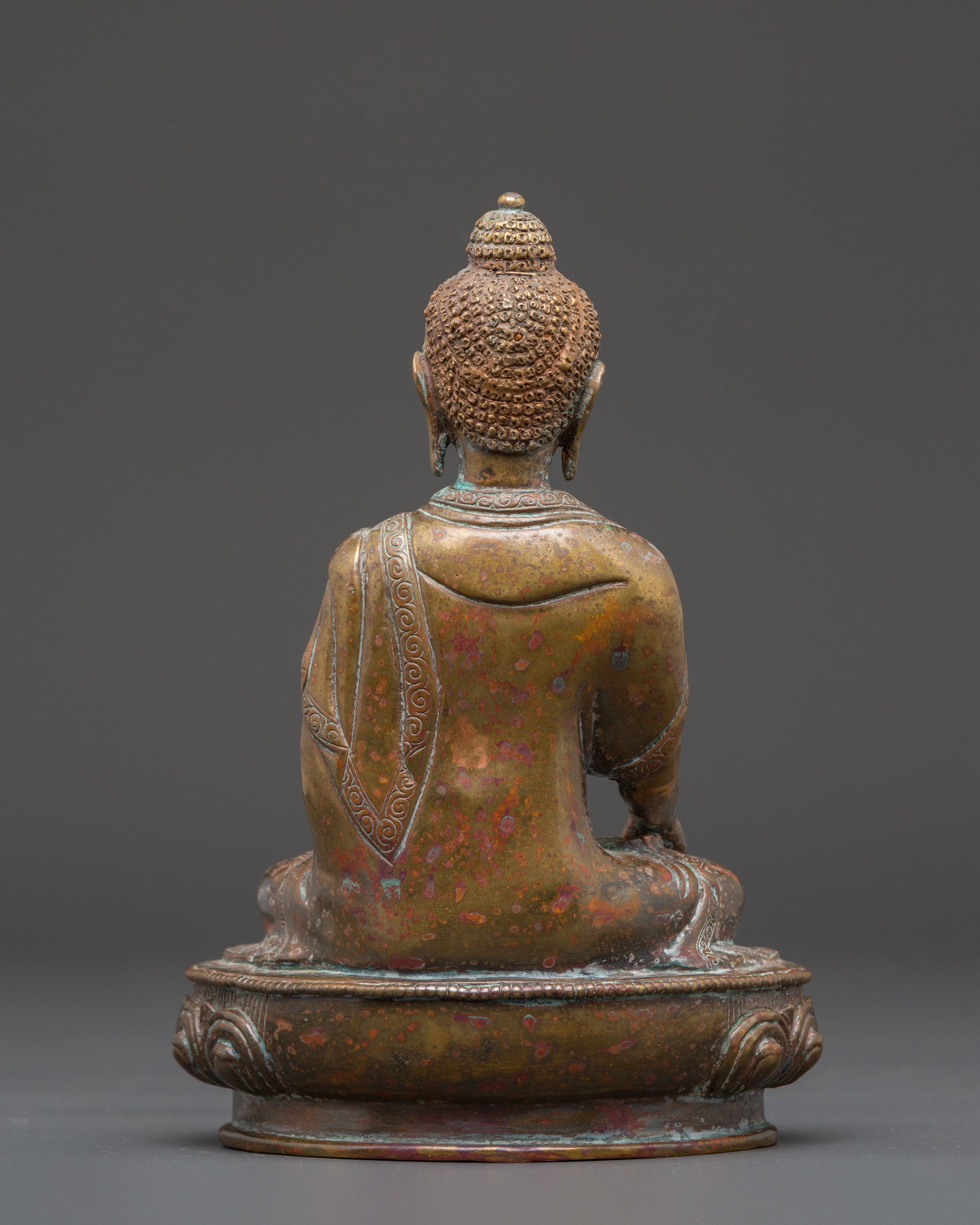 Sacred Statue of Buddha Shakyamuni | Copper Buddhist Sculpture