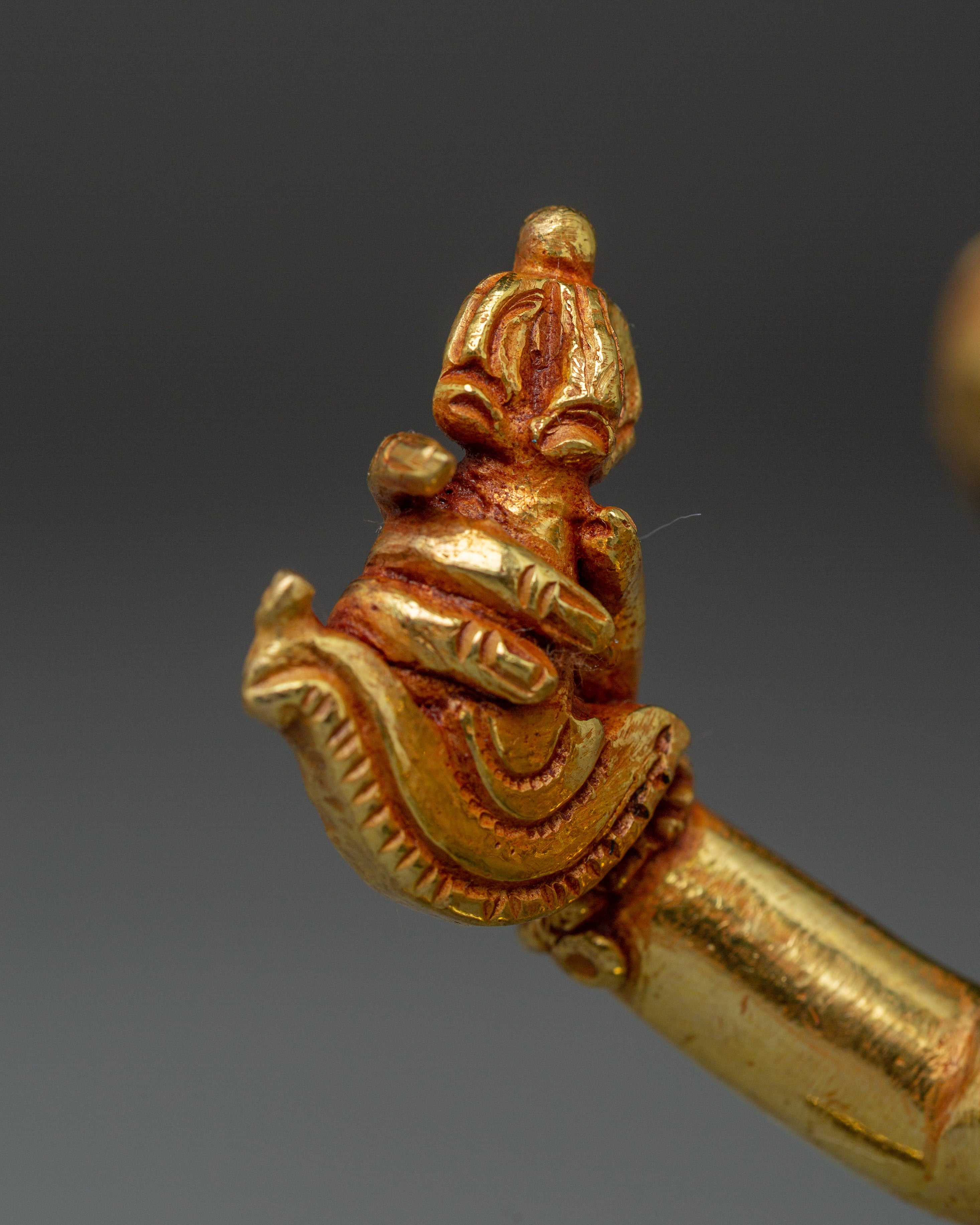 Varaha with Consort Statue | Handcrafted Gold Gilded Copper Vishnu Avatar