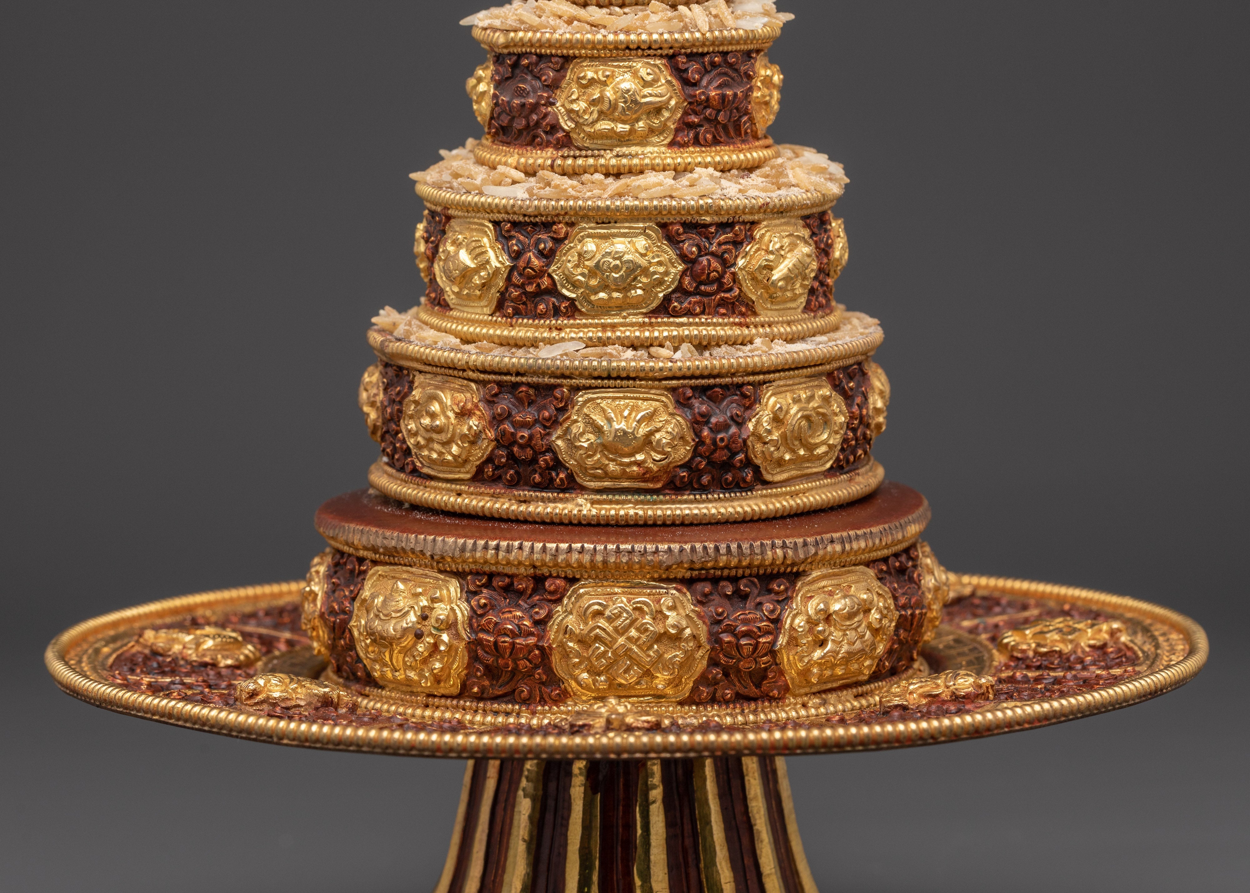 Gold Plated Mandala for Rituals | Sacred Altar Decor for Meditation and Puja
