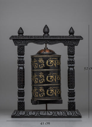 Handcrafted Buddhist Prayer Wheel | Traditional Spiritual Tool for Meditation and Rituals