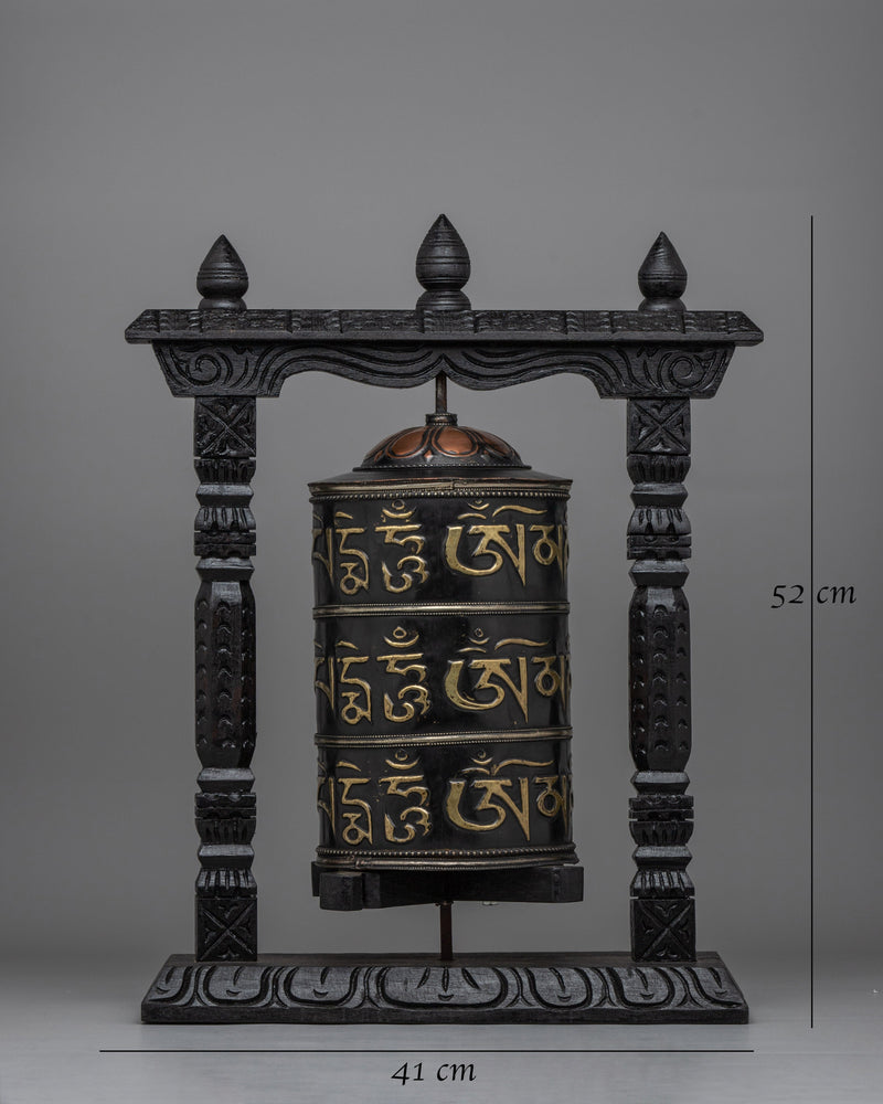 Handcrafted Buddhist Prayer Wheel | Traditional Spiritual Tool for Meditation and Rituals