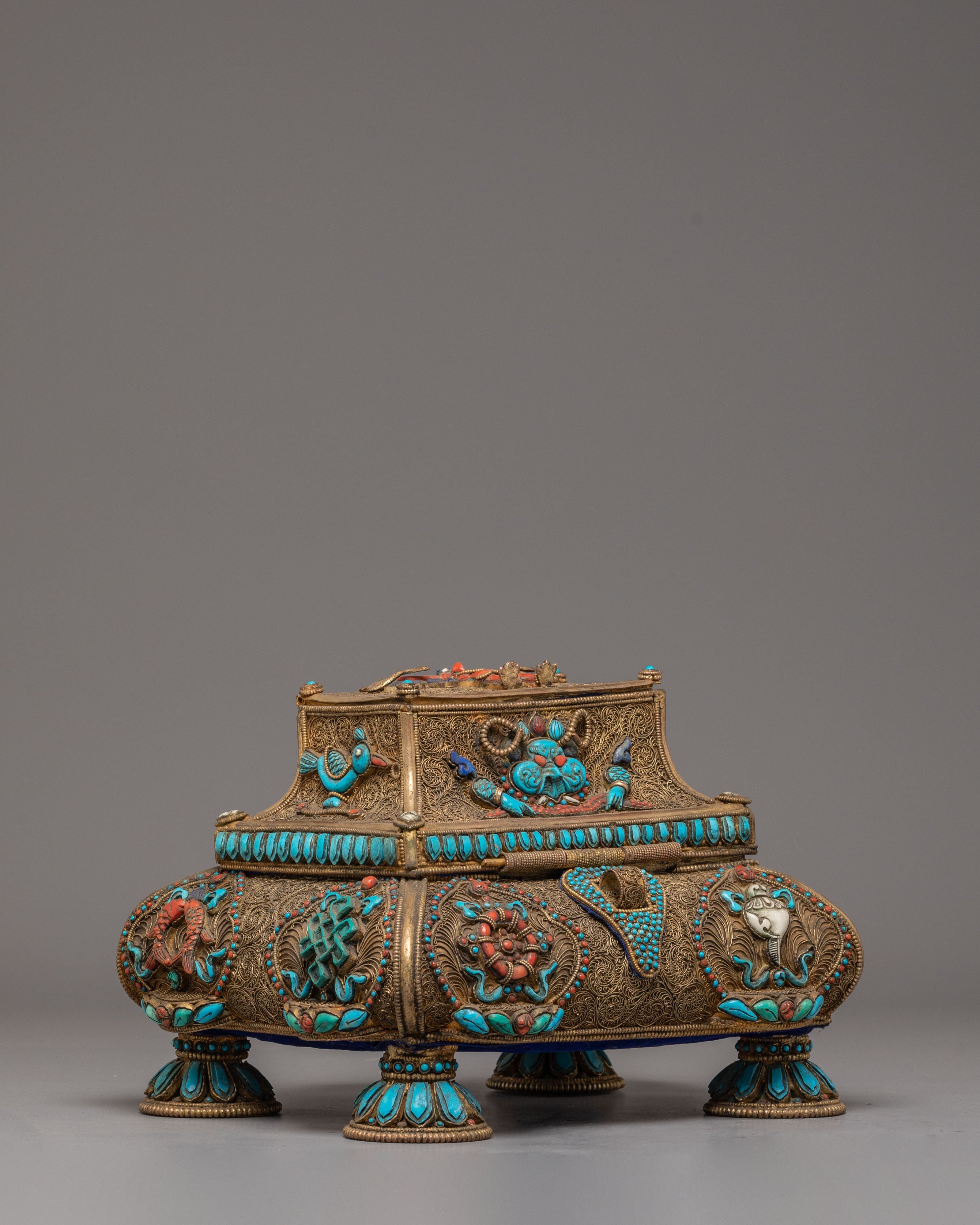 Handmade Tibetan Treasure Box Set | Himalayan Ritual Boxes