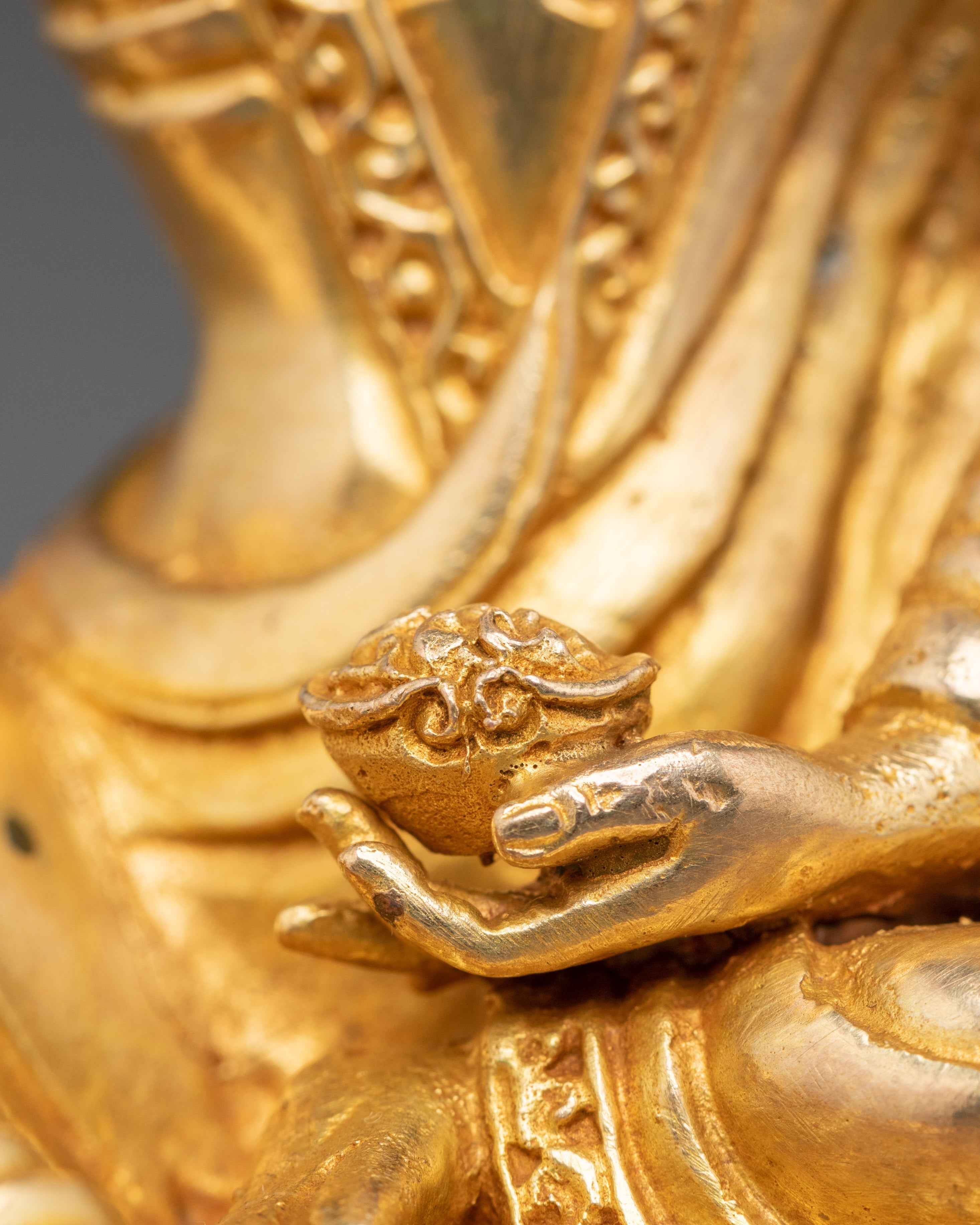 Tibetan Milarepa Figurine | Copper Statue of Great Yogi