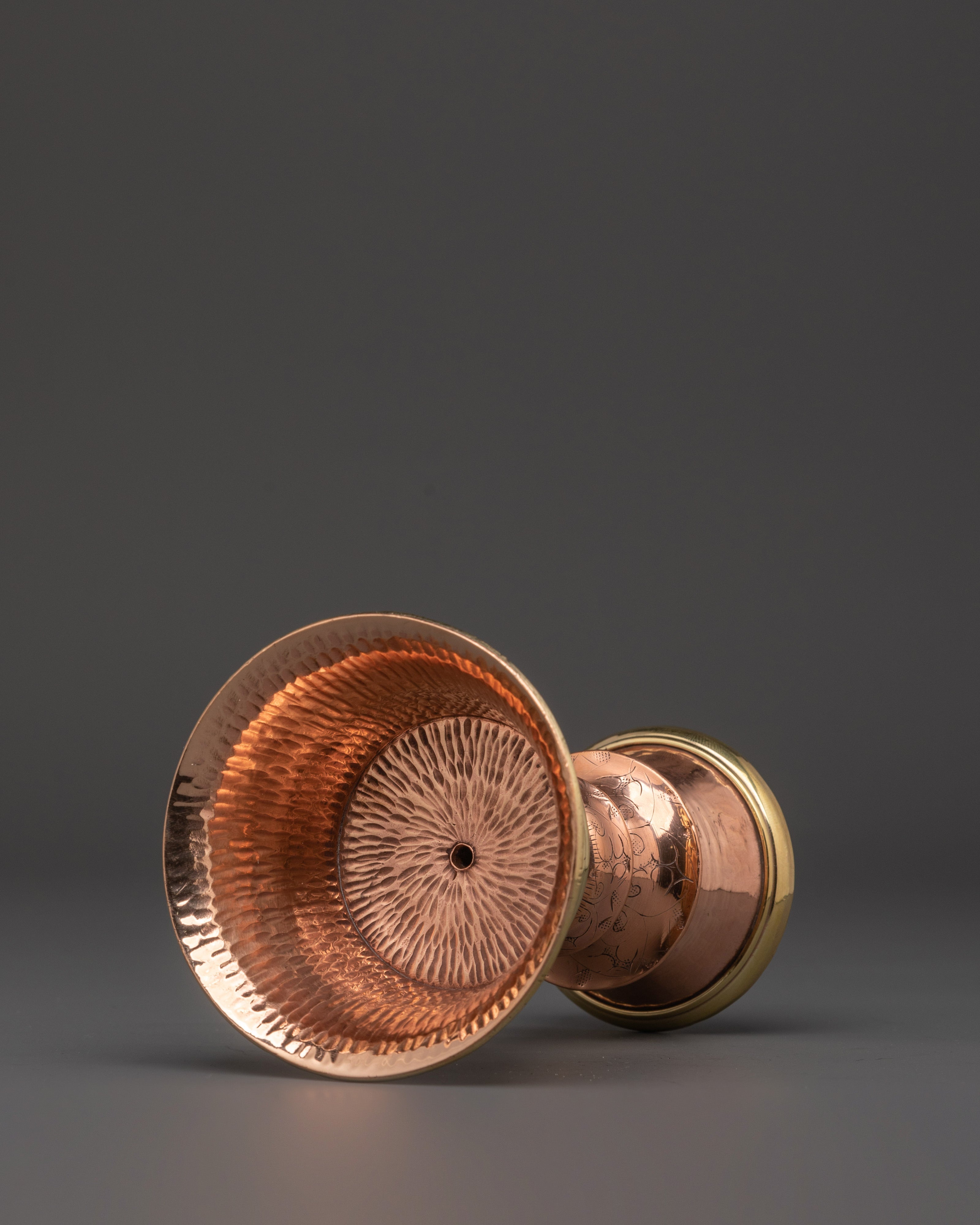 Handcrafted Offering Butter Lamp Set | Copper & Brass Lamps for Buddhist Offerings