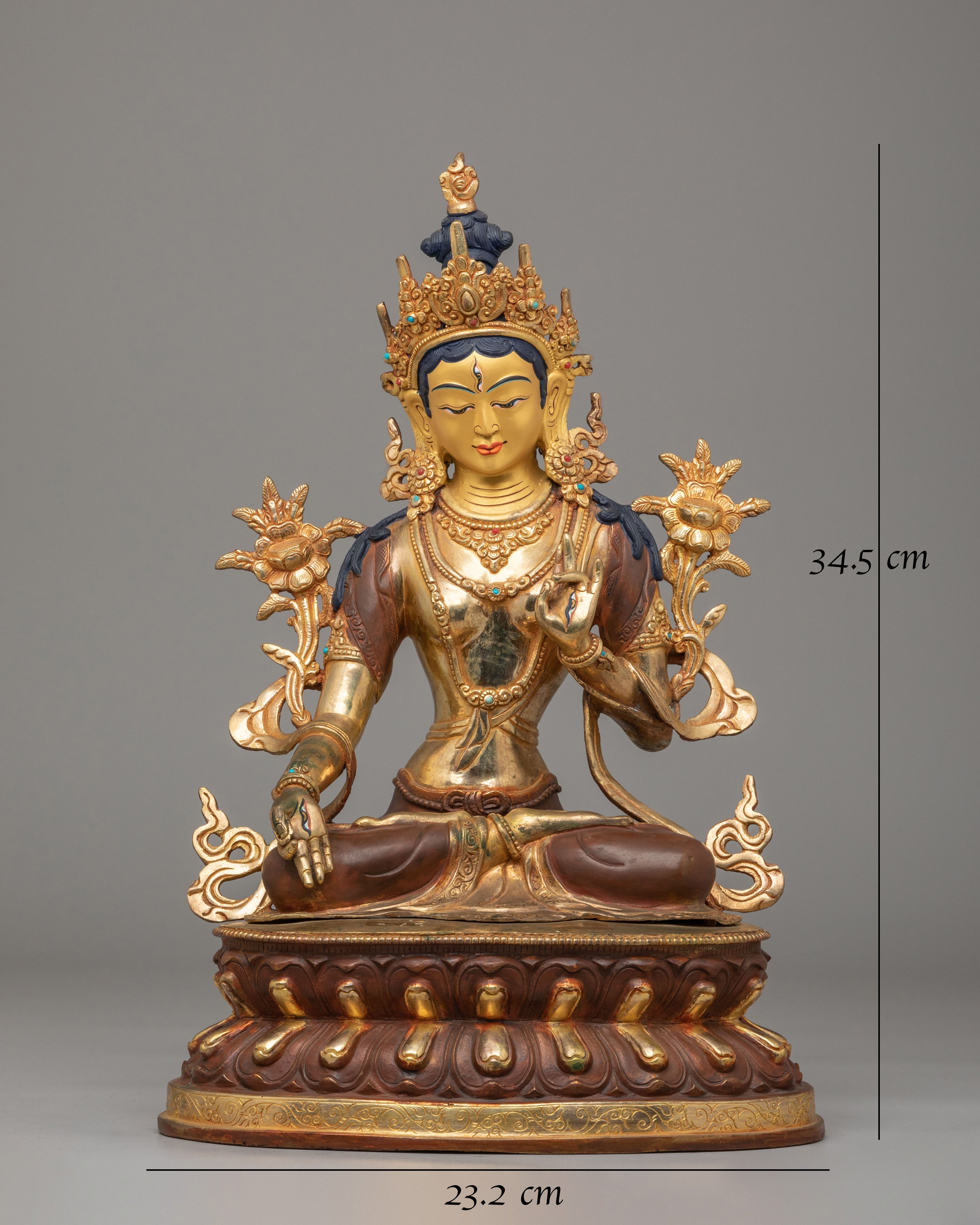 Tibetan White Tara Healing Sculpture | Spiritual Healing Statue