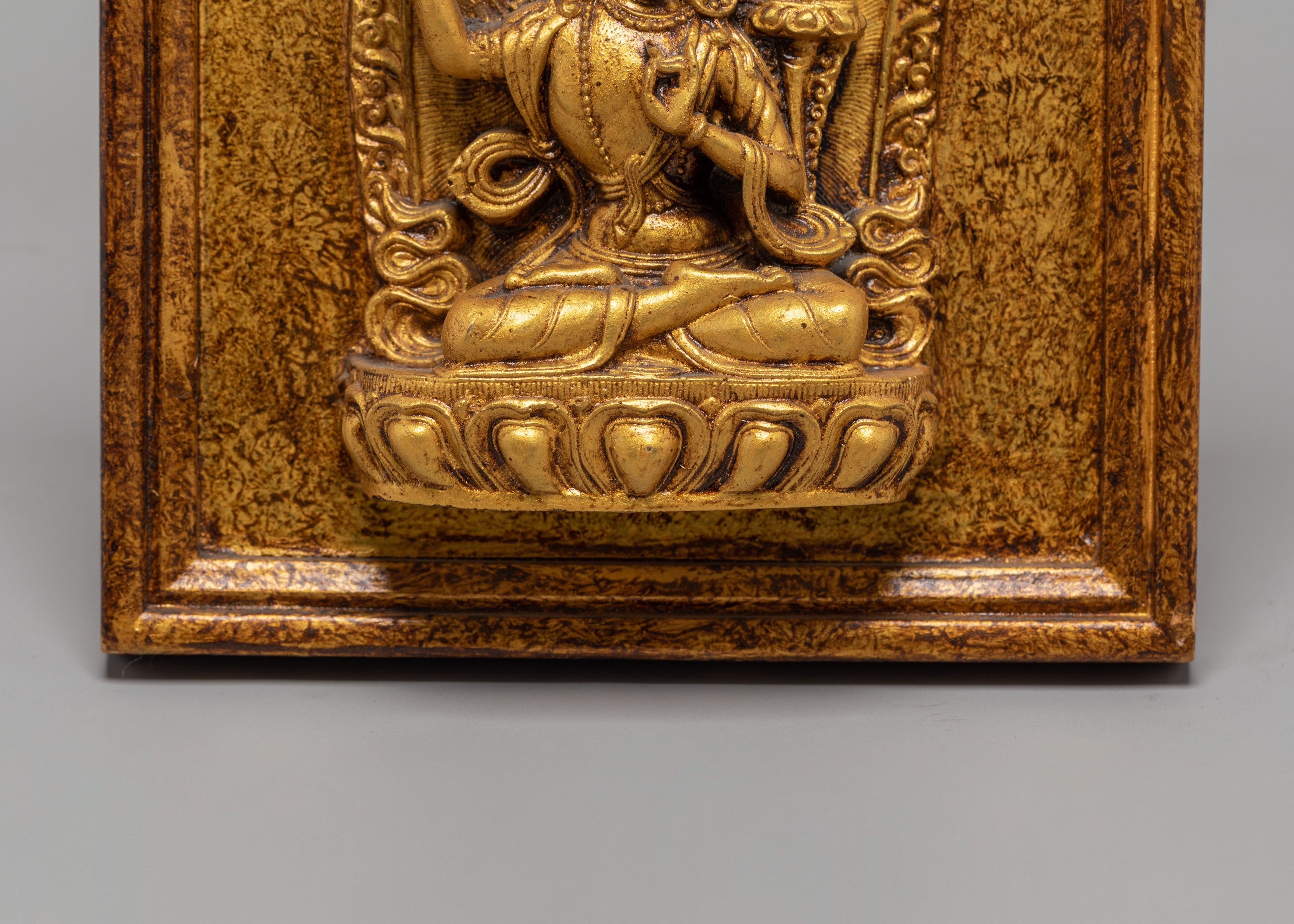 Handmade Tibetan Manjushri Wall Hanging | Spiritual Decor for Home