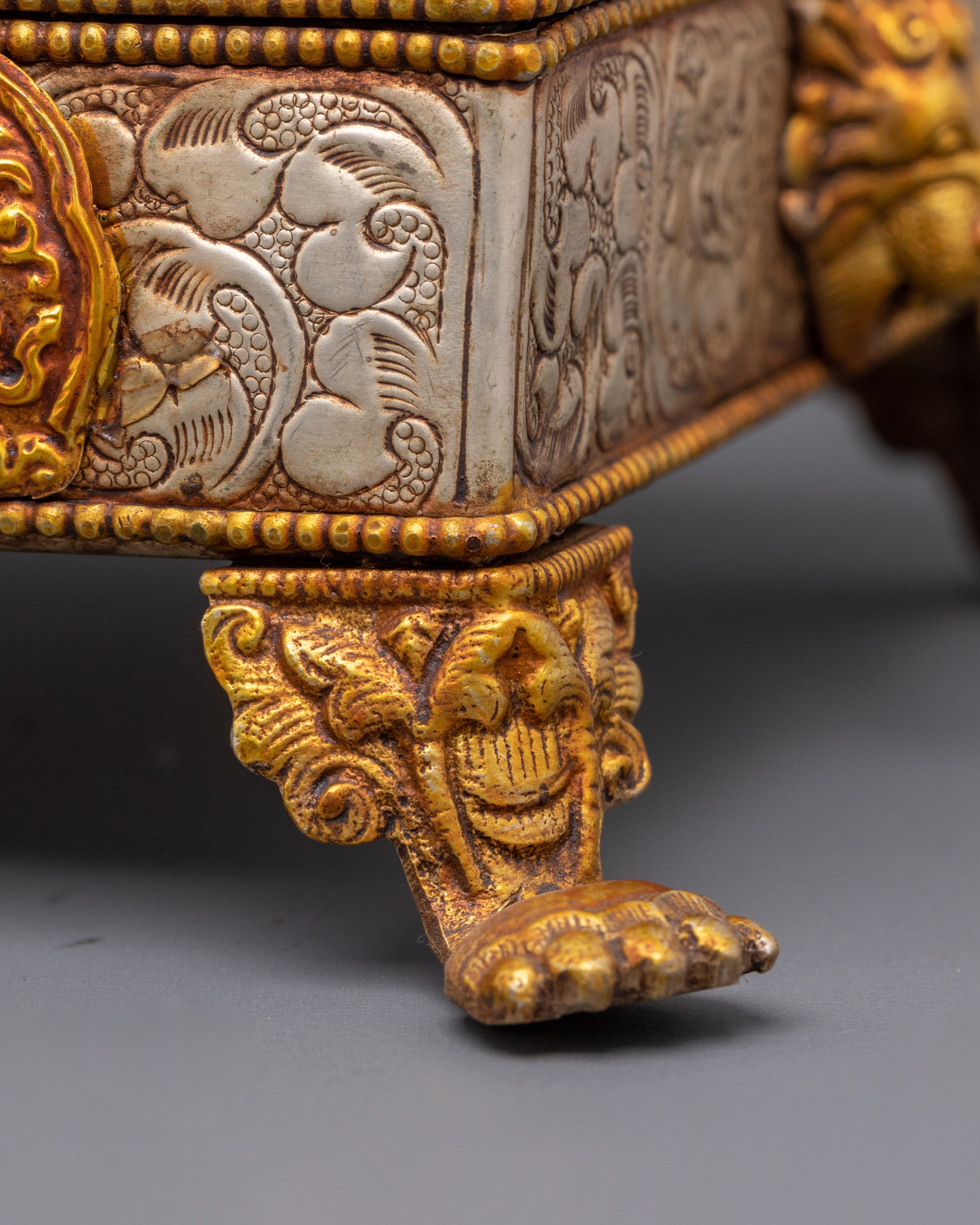 Coral and Turquoise Inlaid Treasure Box | Jewelry Box