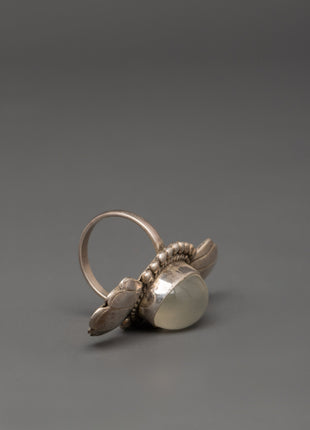 Sterling Silver Ring with Artificial Stone | Lightweight Jewelry