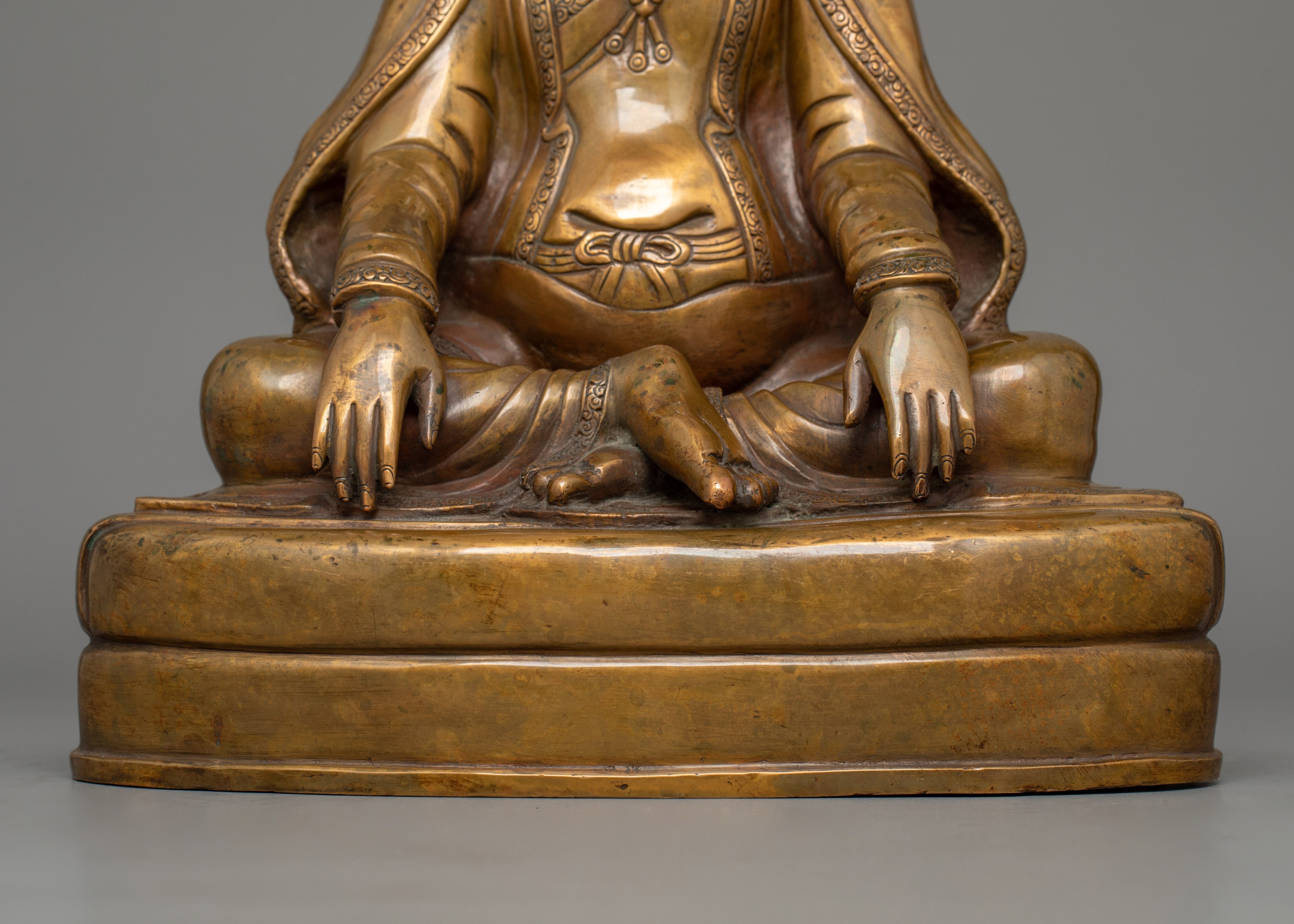 Handmade Marpha Buddhist Copper Statue | Nepalese Shrine Art