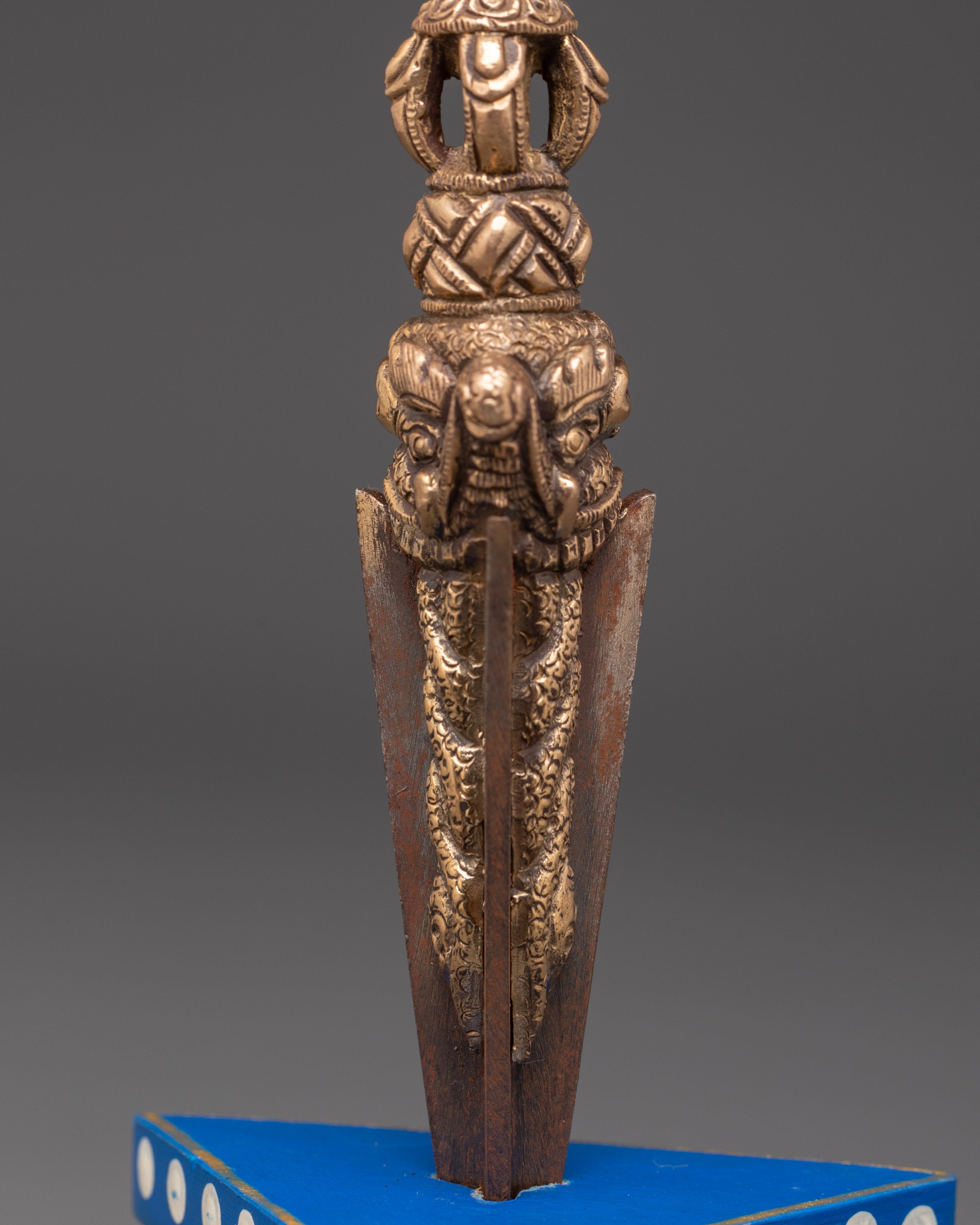 Tibetan Phurba Ritual Dagger | Handcrafted Copper Vajrayana Sculpture