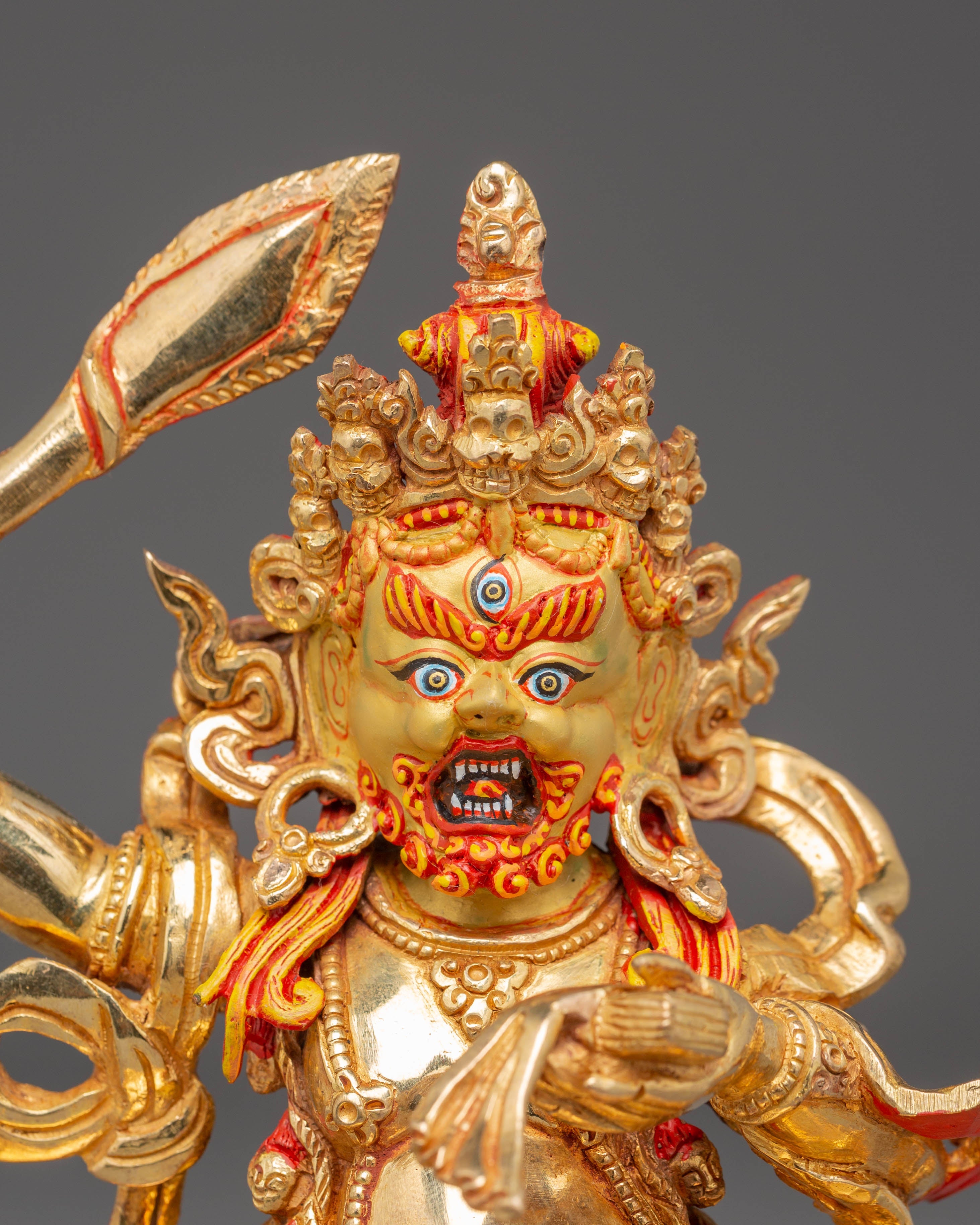 Wrathful Black Manjushri Statue | Tibetan Buddhist Deity of Wisdom