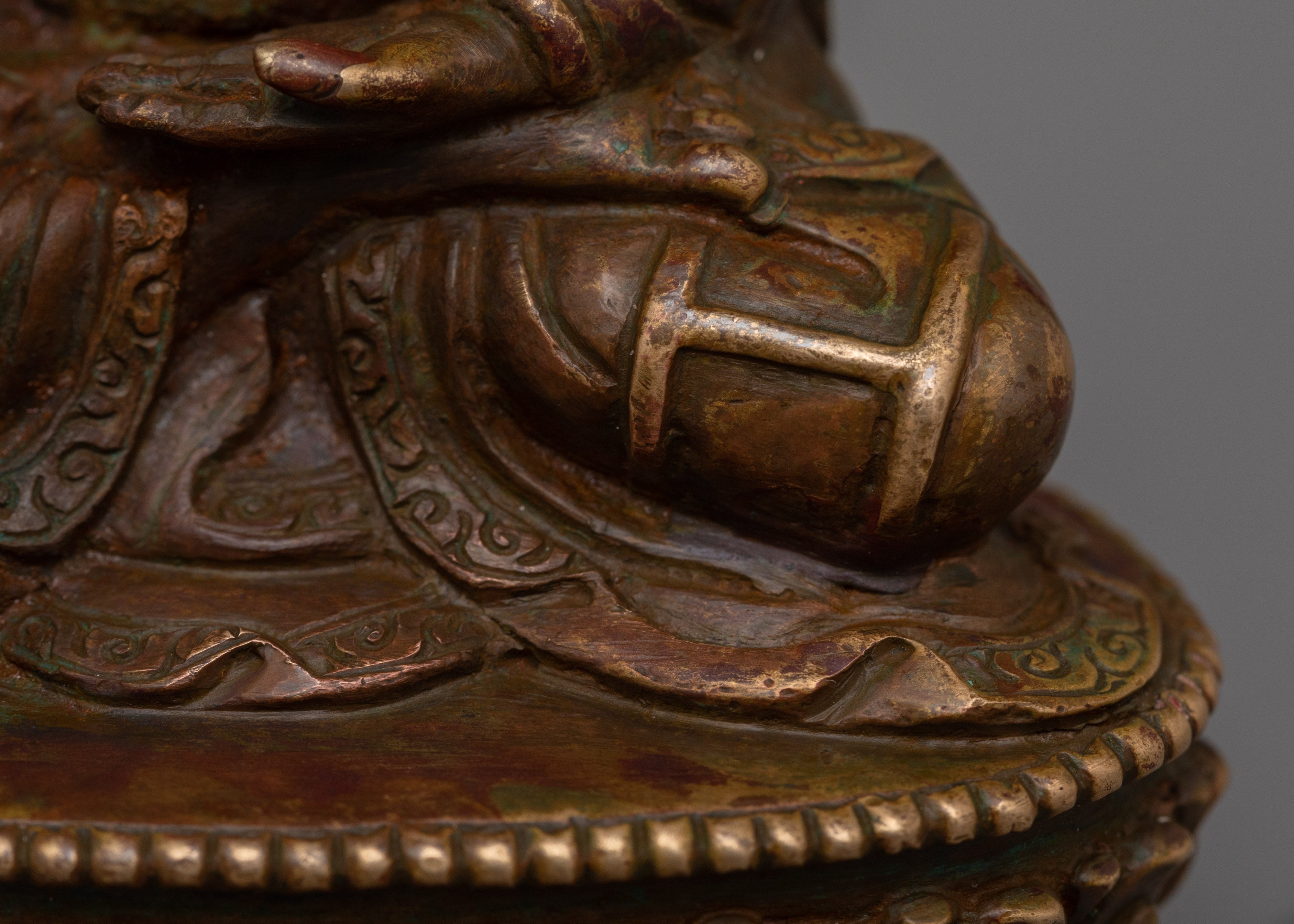 4.1 Inches Shakyamuni Buddha Statue | Oxidized Copper Shakyamuni Buddha