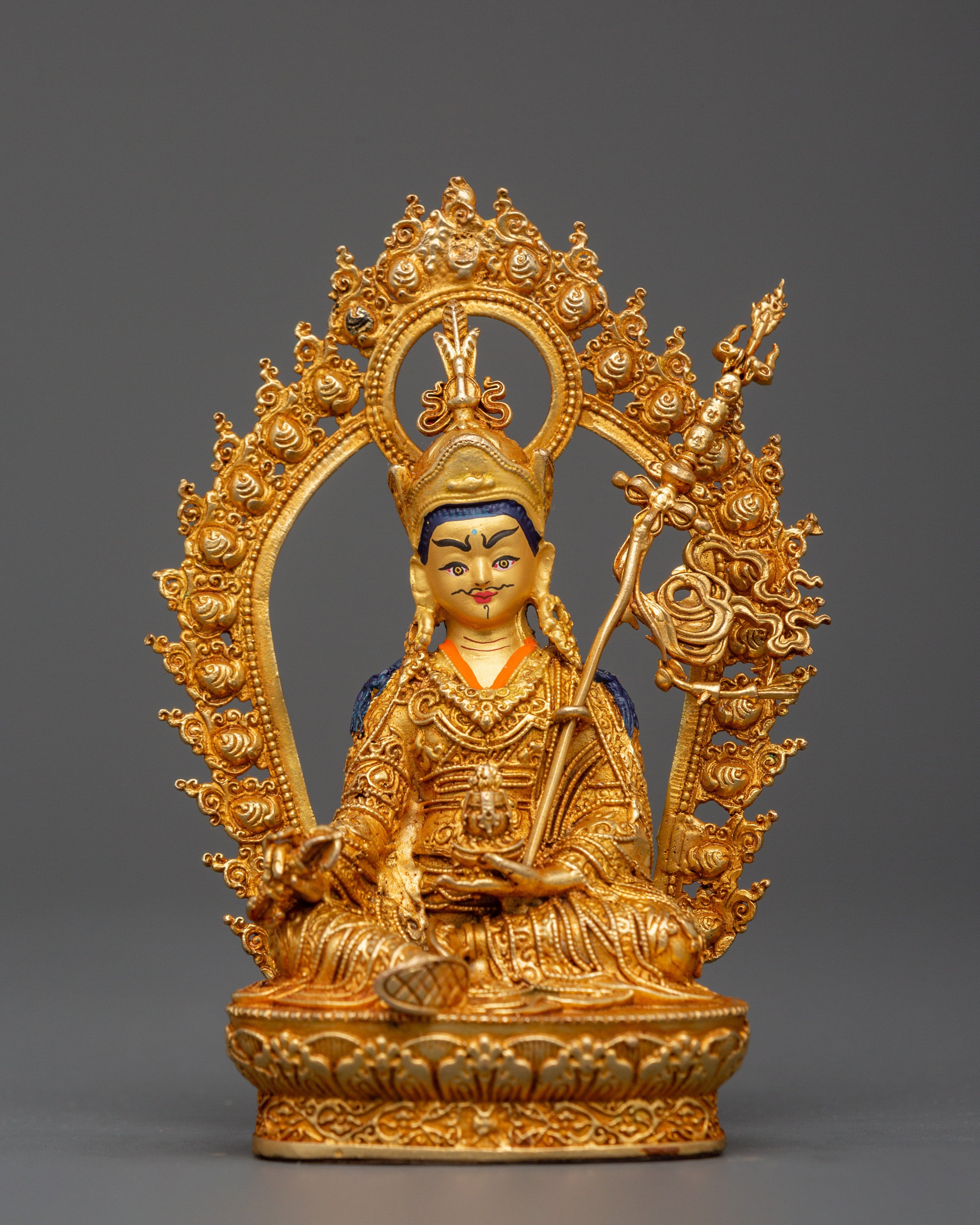 Gold Plated Guru Rinpoche Statue  