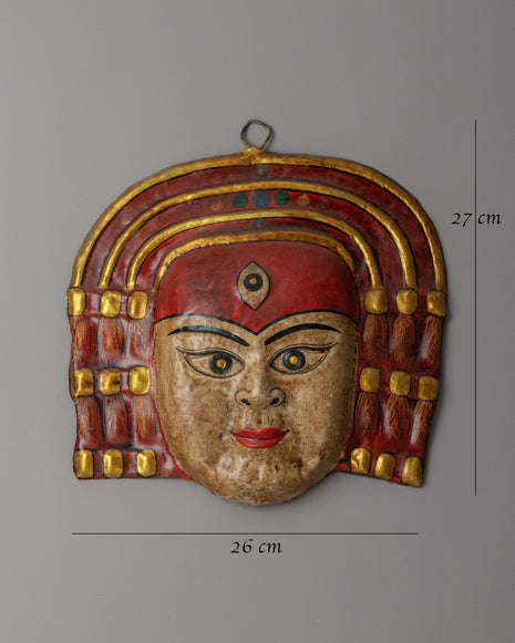 Handcrafted Kumari Face Mask | Symbol of Divine Power & Purity