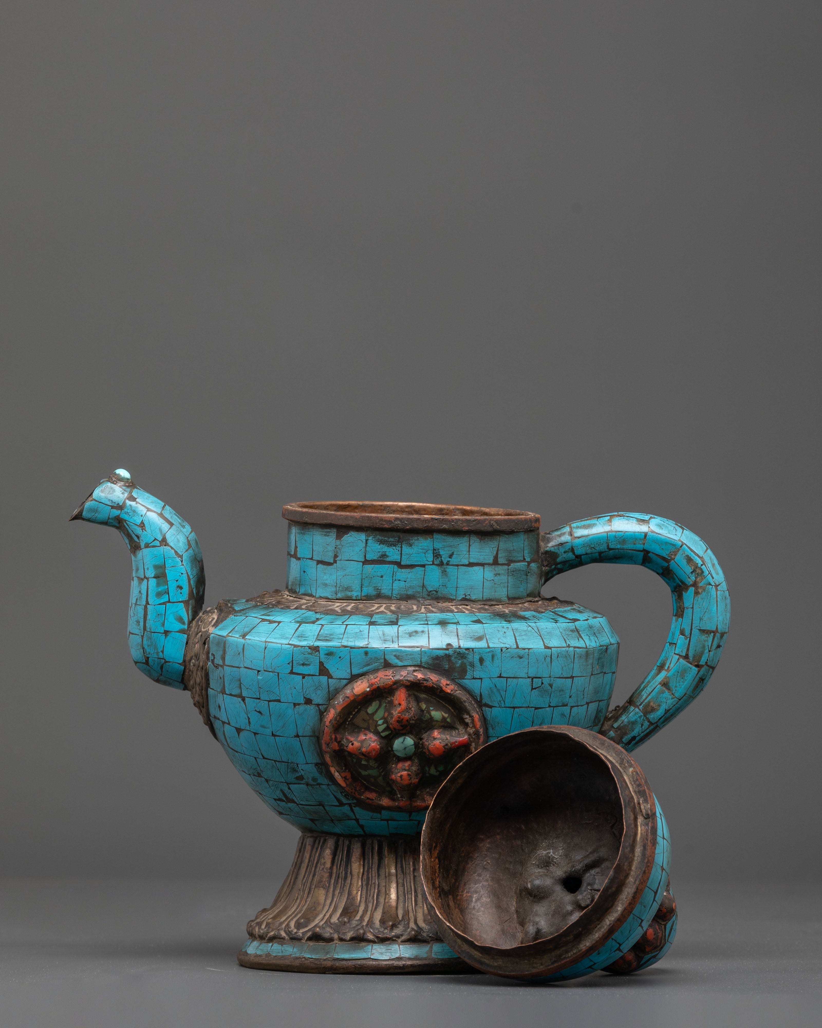 Tibetan Brass Tea Pot | Handcrafted Ritual Tea Pot