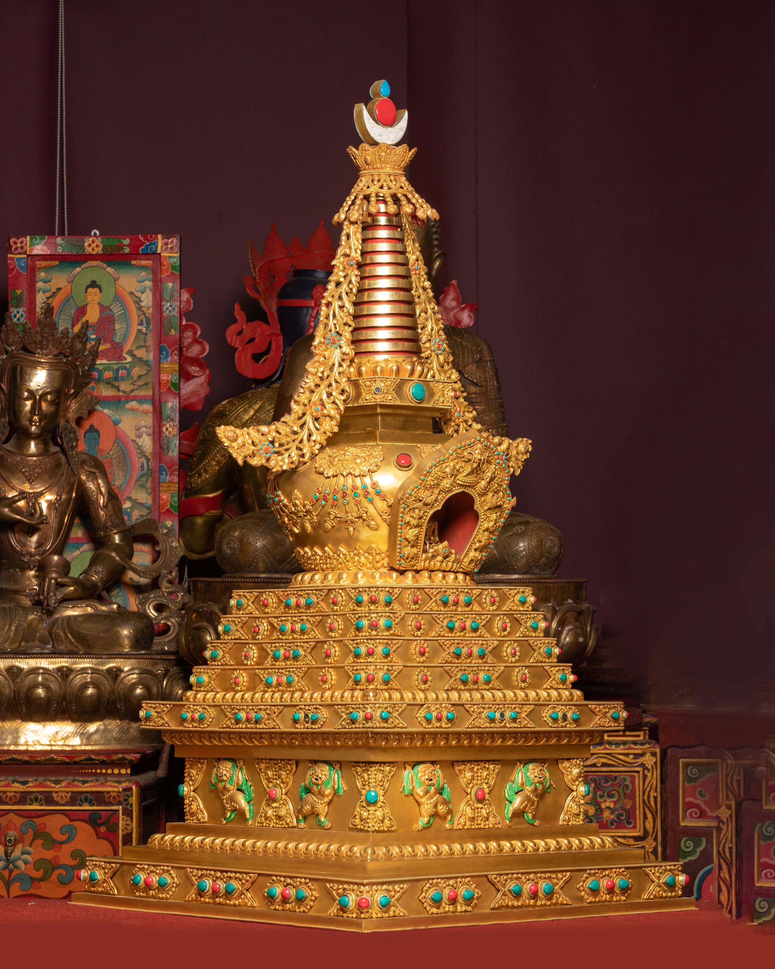 Large Golden Stupa | Path to Enlightenment