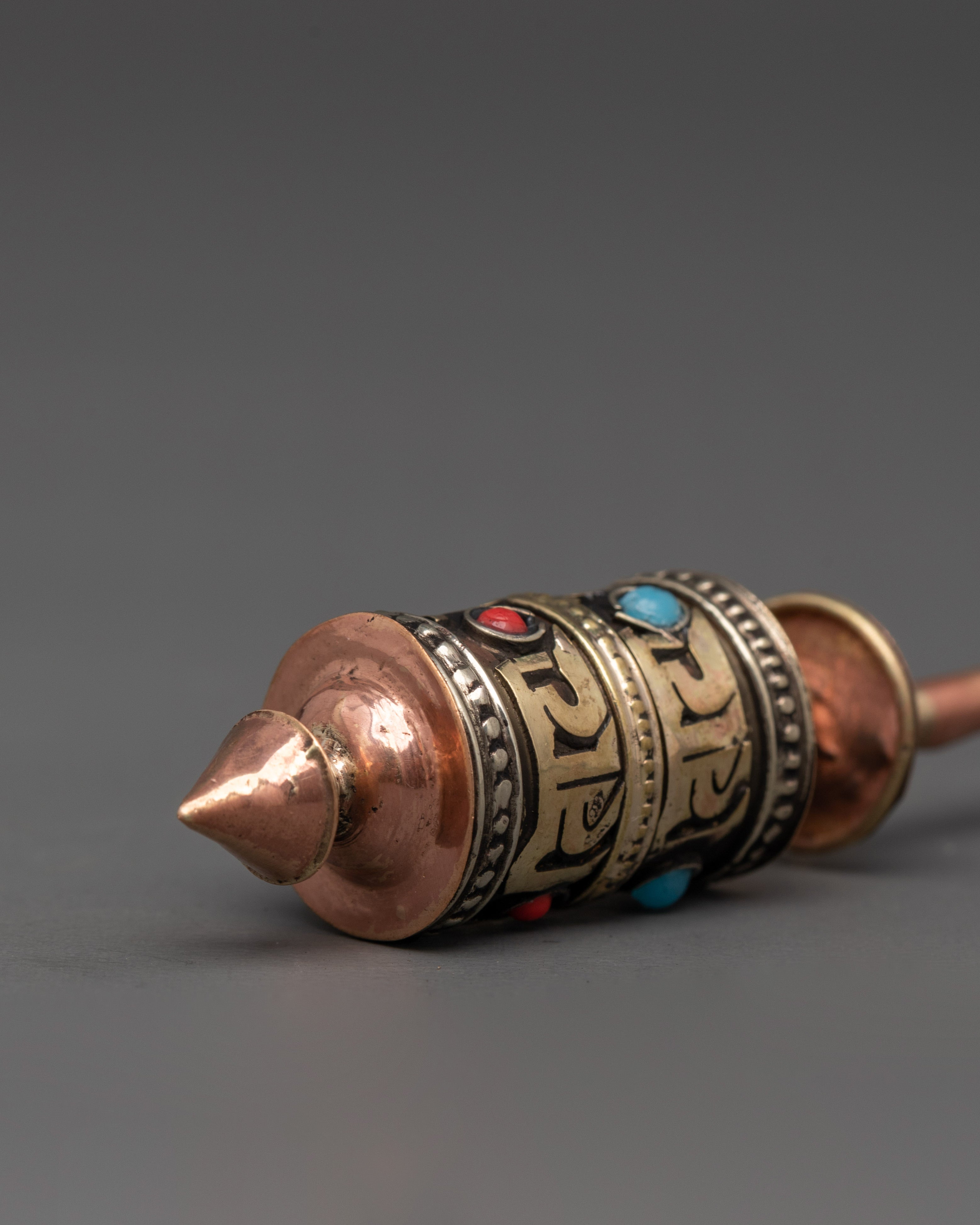 Sacred Tibetan Buddhist Prayer Wheel | Mantra Spinner for Peace and Blessings