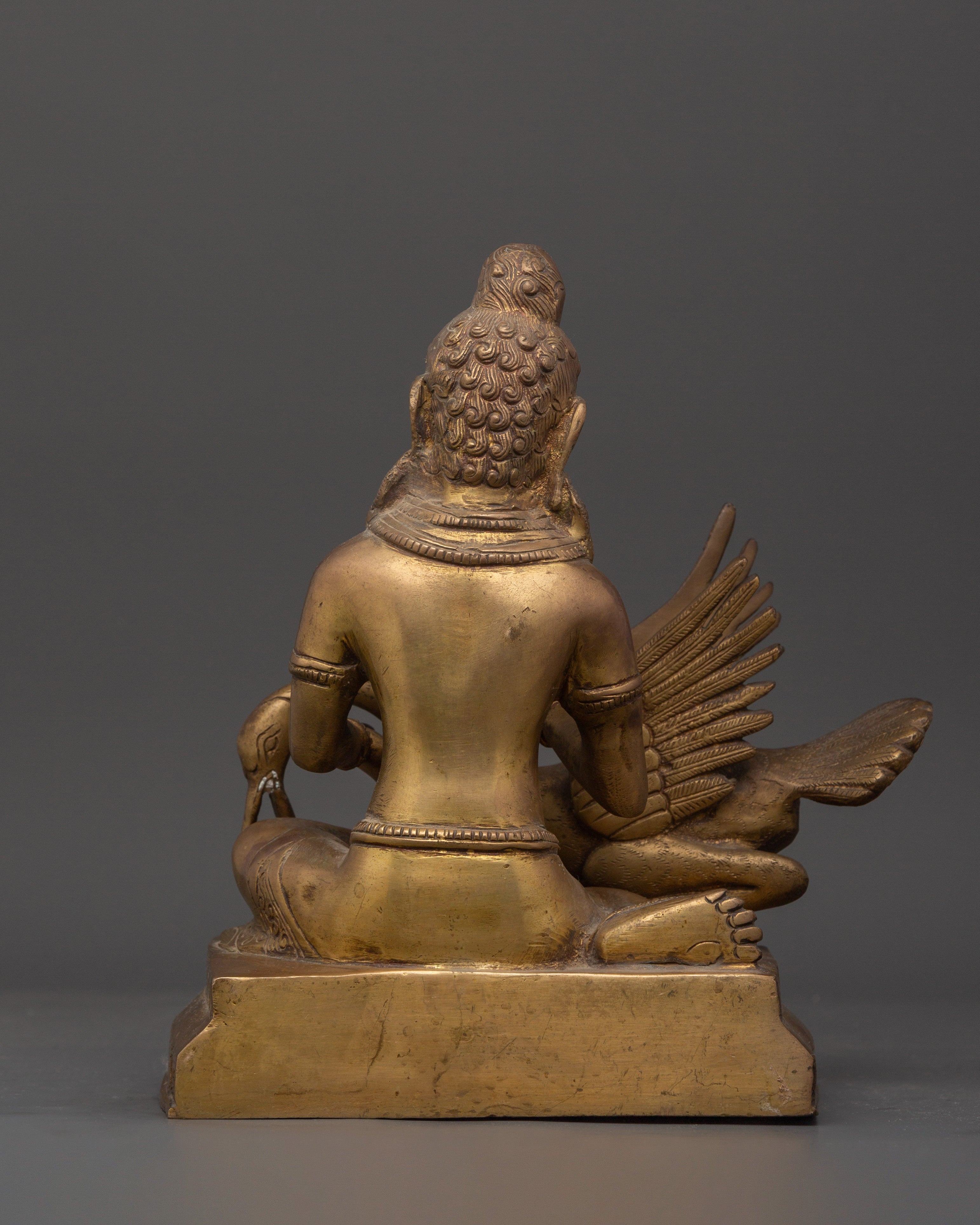 Brass Siddhartha Gautam Statue with Swan | Symbolizing Compassion and Protection