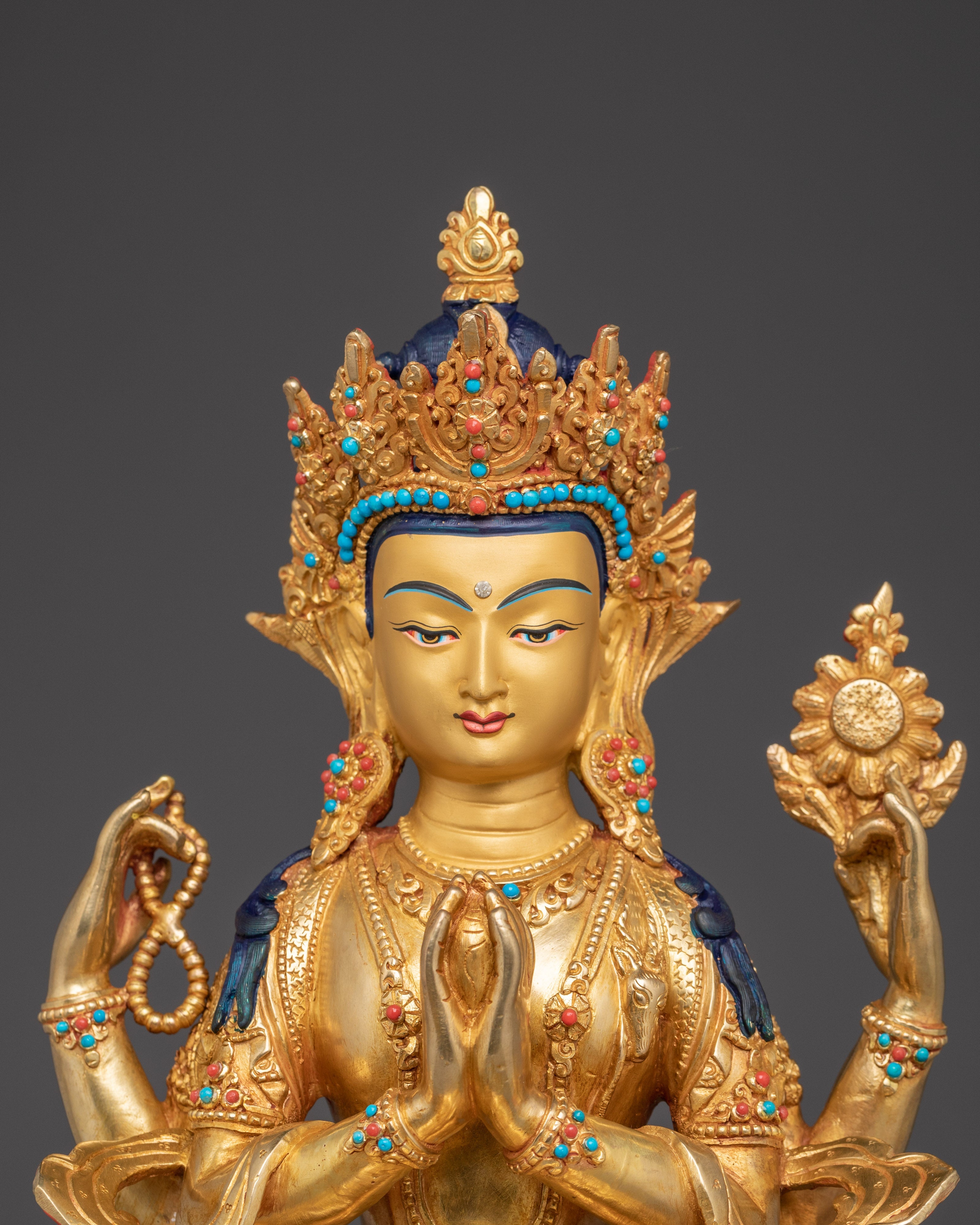 Bodhisattva Four-Armed Chenrezig Statue | Embodiment of Compassion