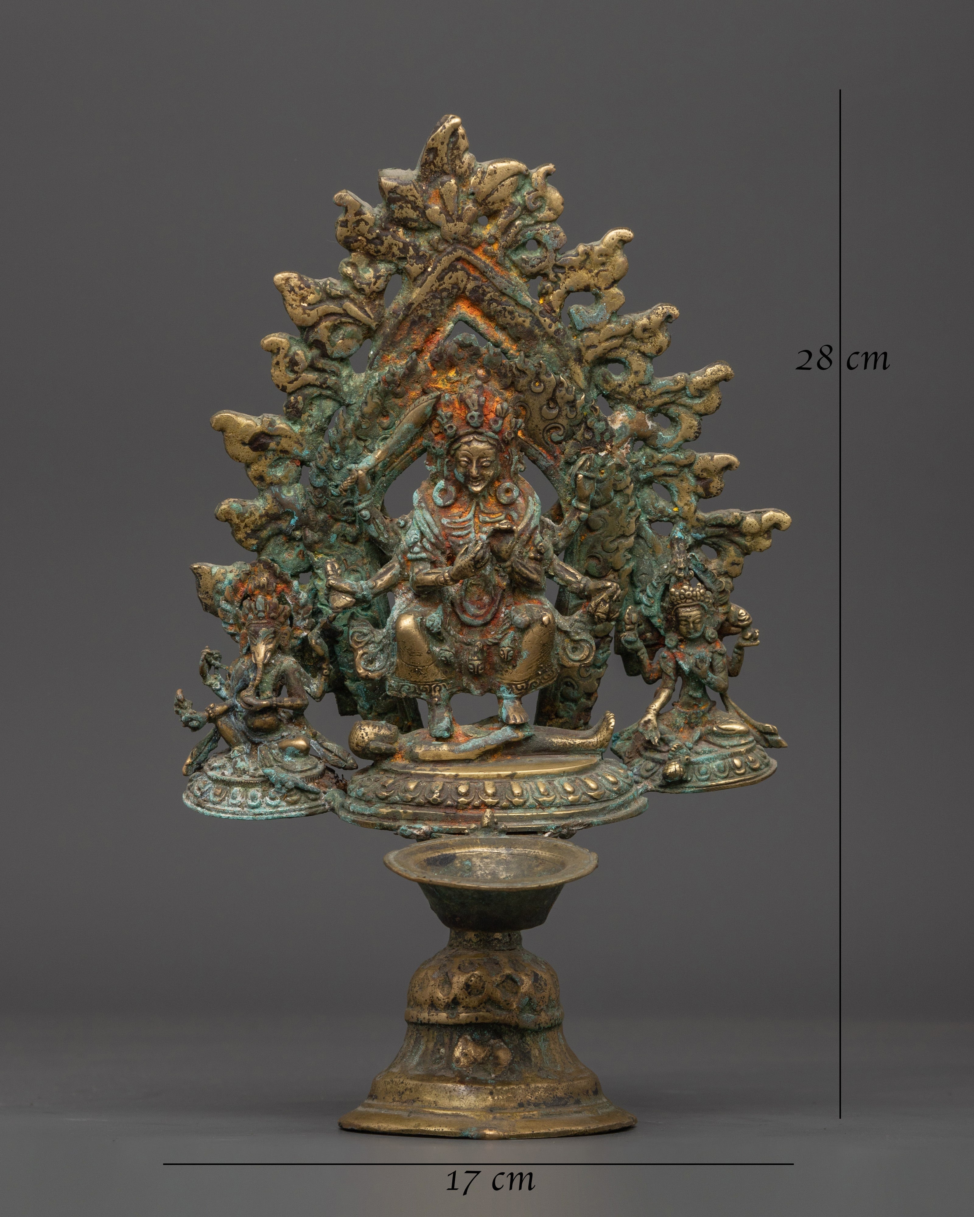 Panas Statue Oil Lamp | Spiritual Altar Decor and Lighting