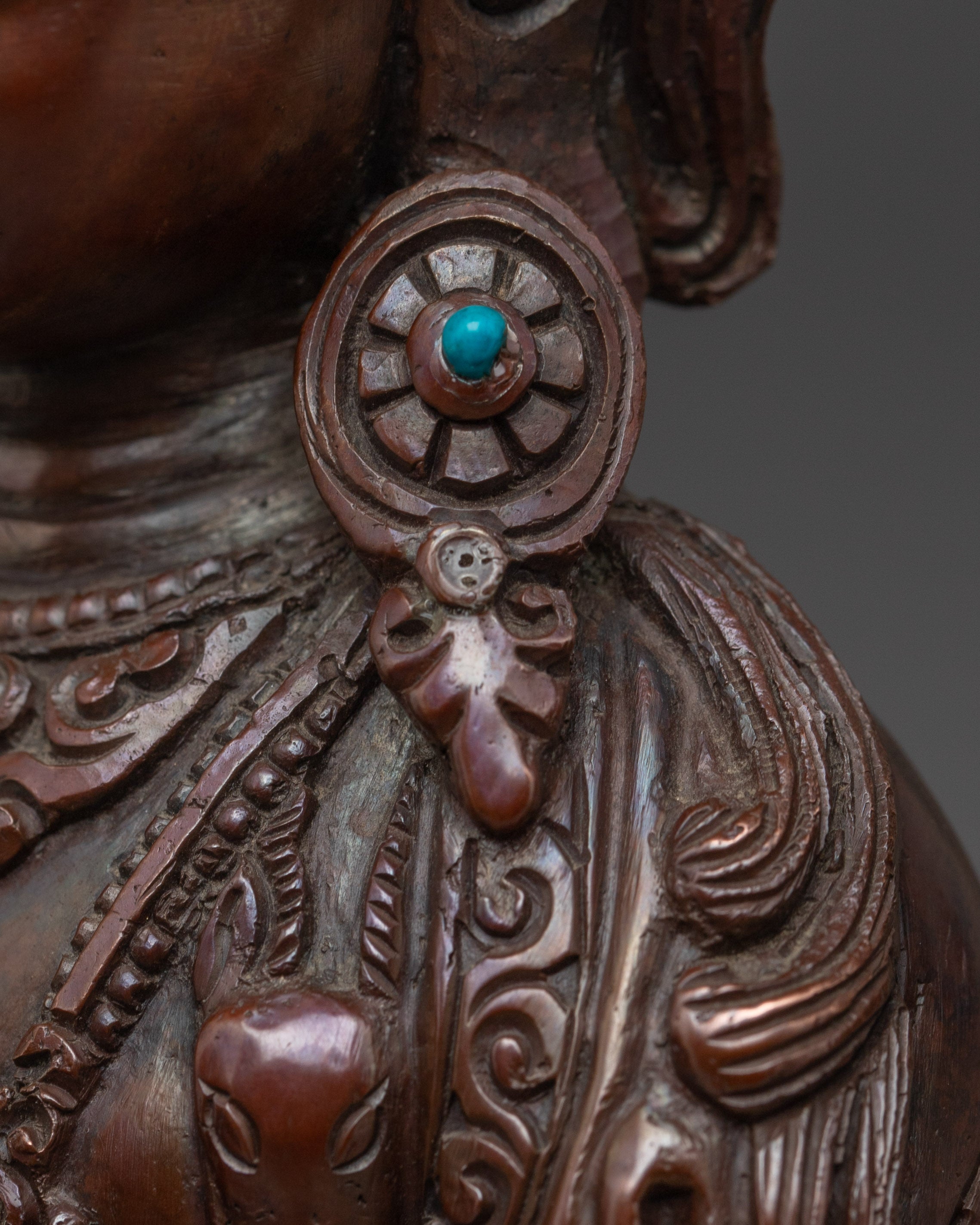 Chenrezig Oxidized Copper Artwork | Meditation and Spiritual Decor