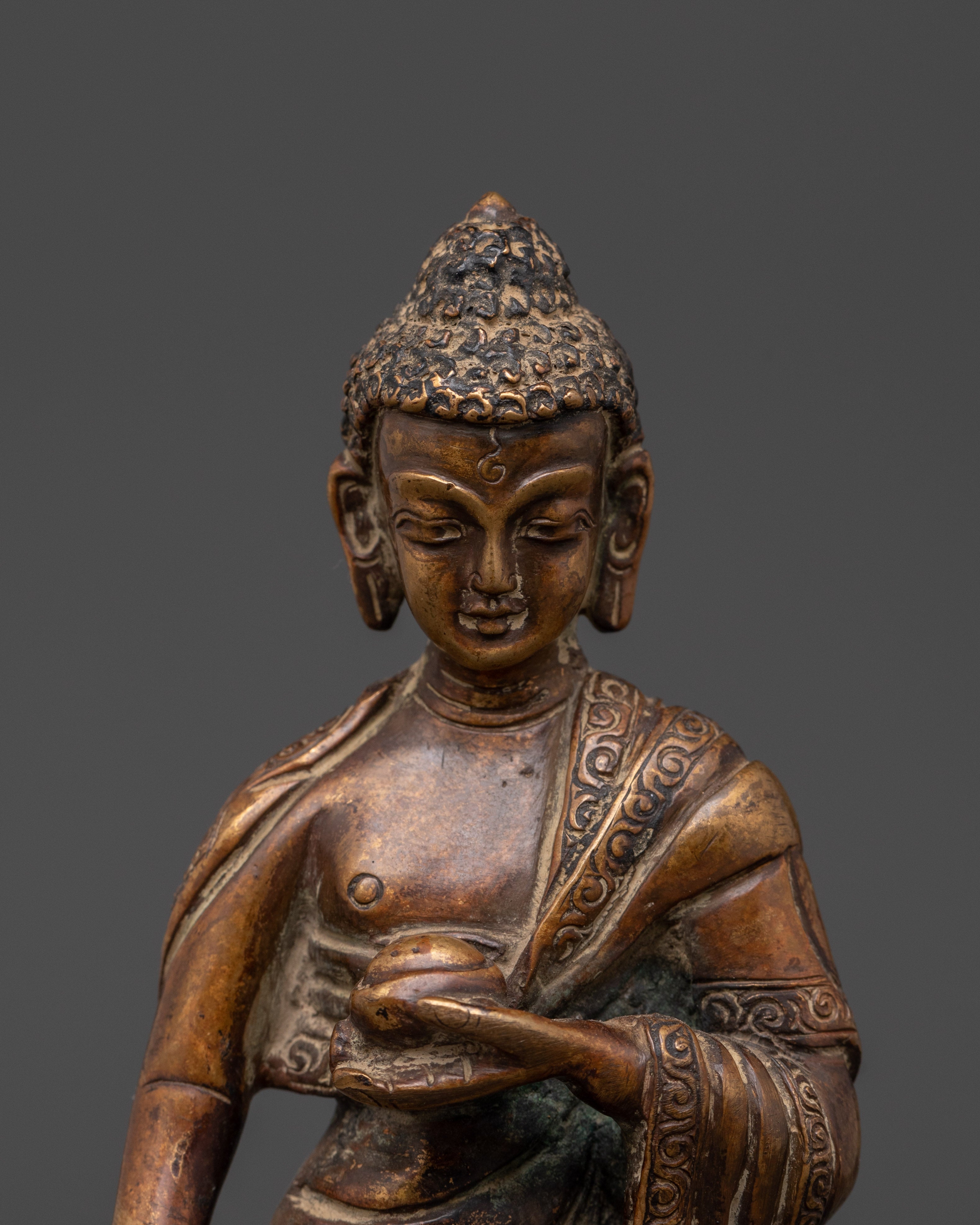 Handcrafted Copper Standing Buddha Statue | Symbol of Peace