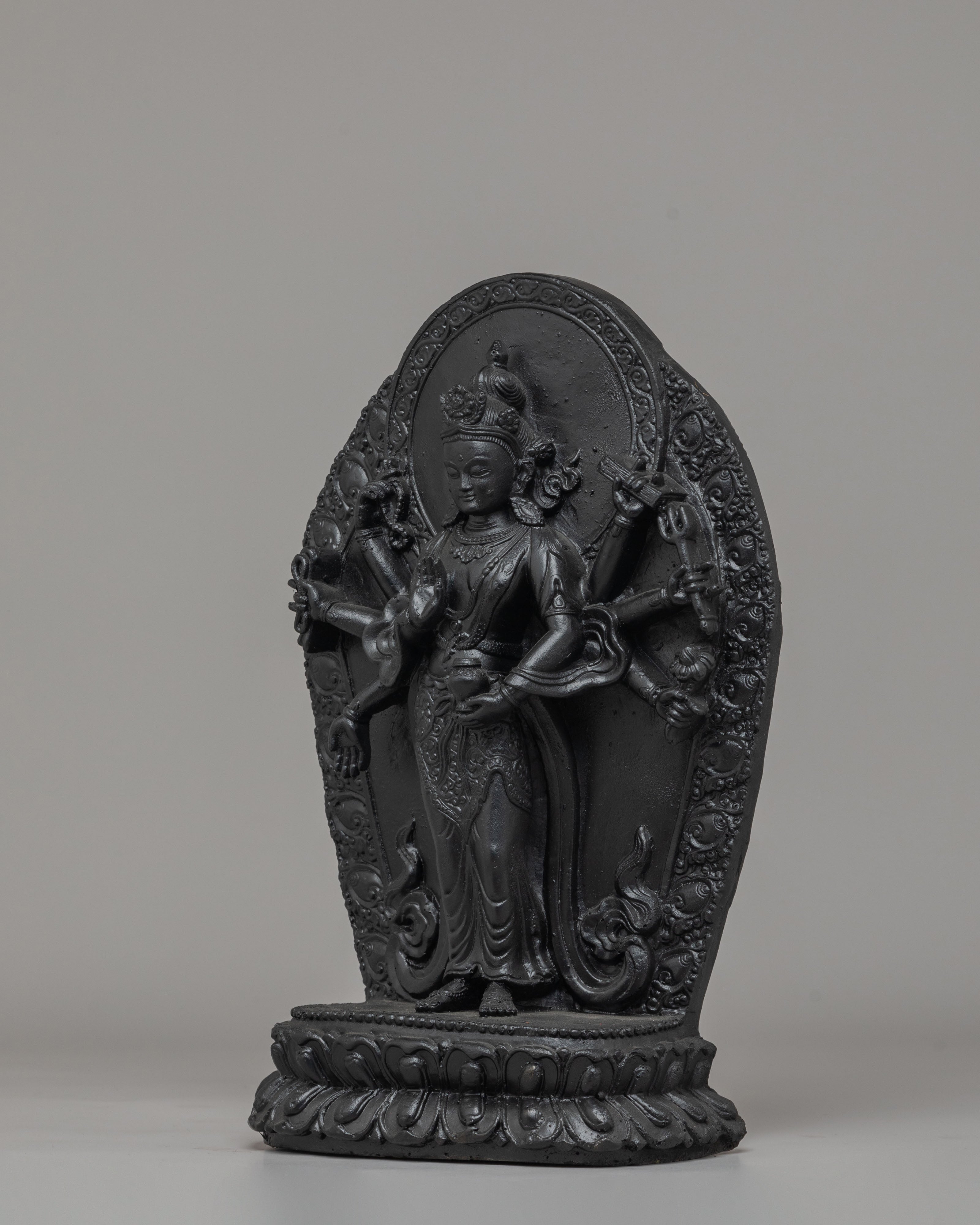 Handmade Bodhisattva Lokeshwor Statue | Tibetan Avalokiteshvara Sculpture
