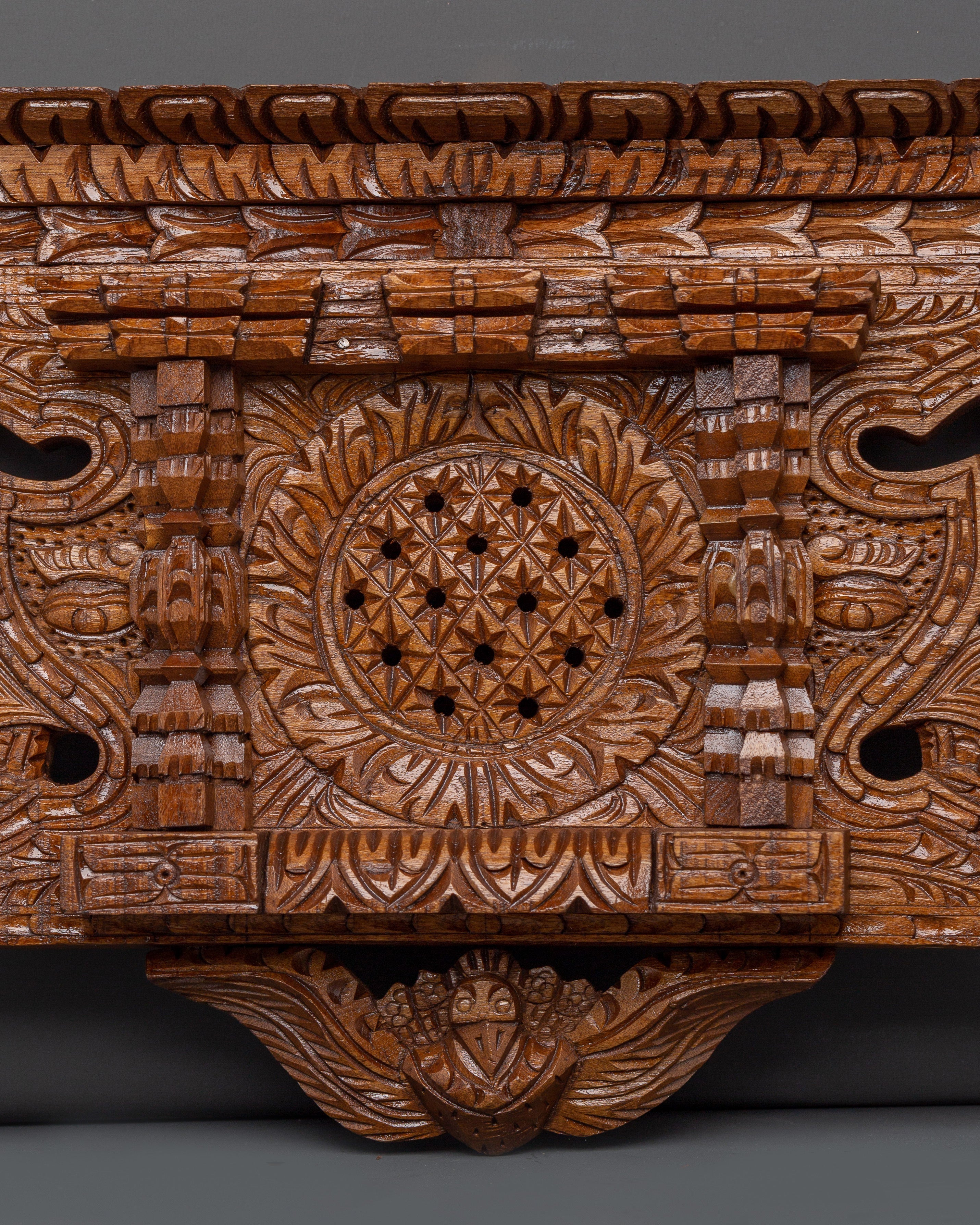 Wooden Hand Carved Newari Wall Hanging | Symbolic Newari Art