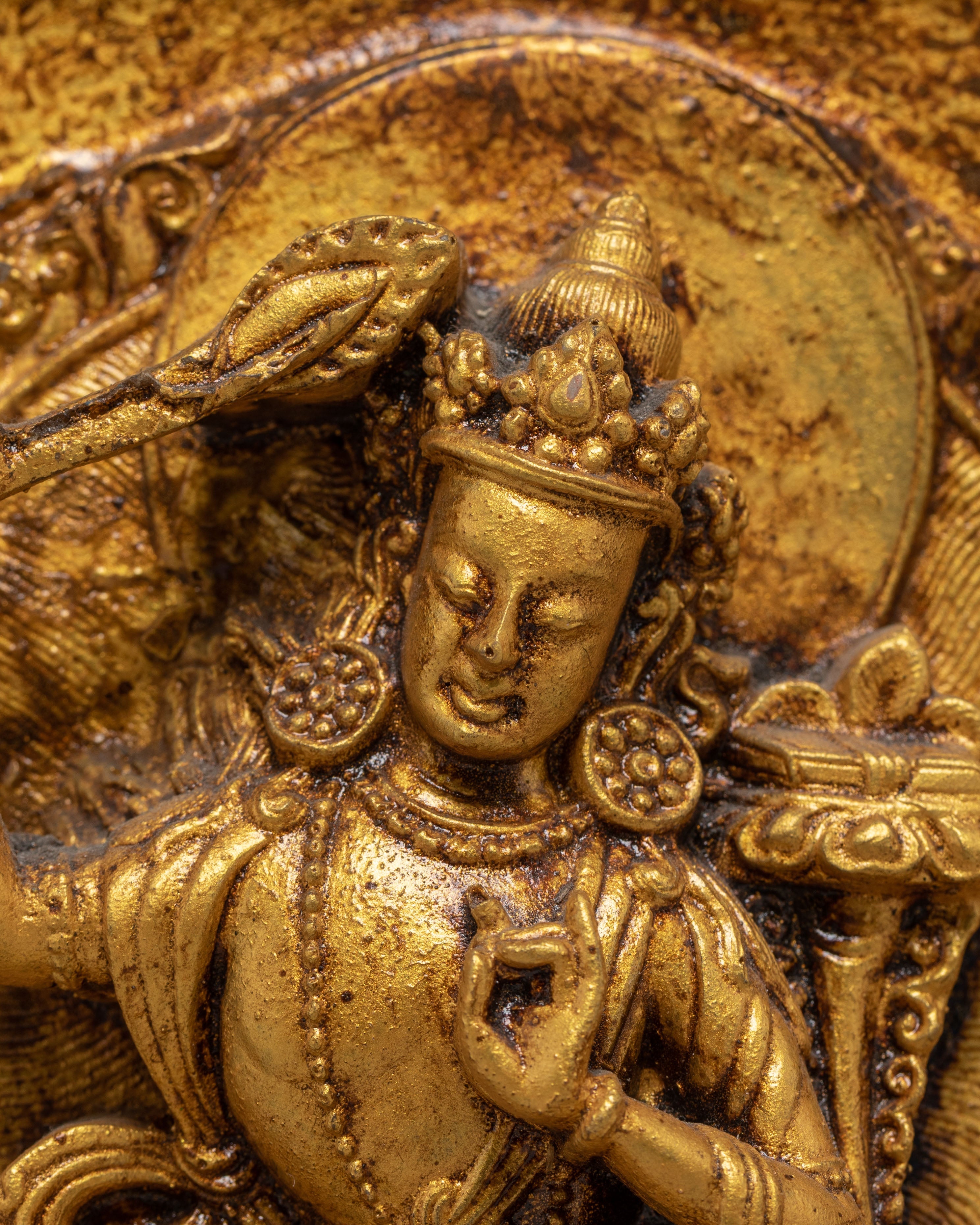 Handmade Tibetan Manjushri Wall Hanging | Spiritual Decor for Home