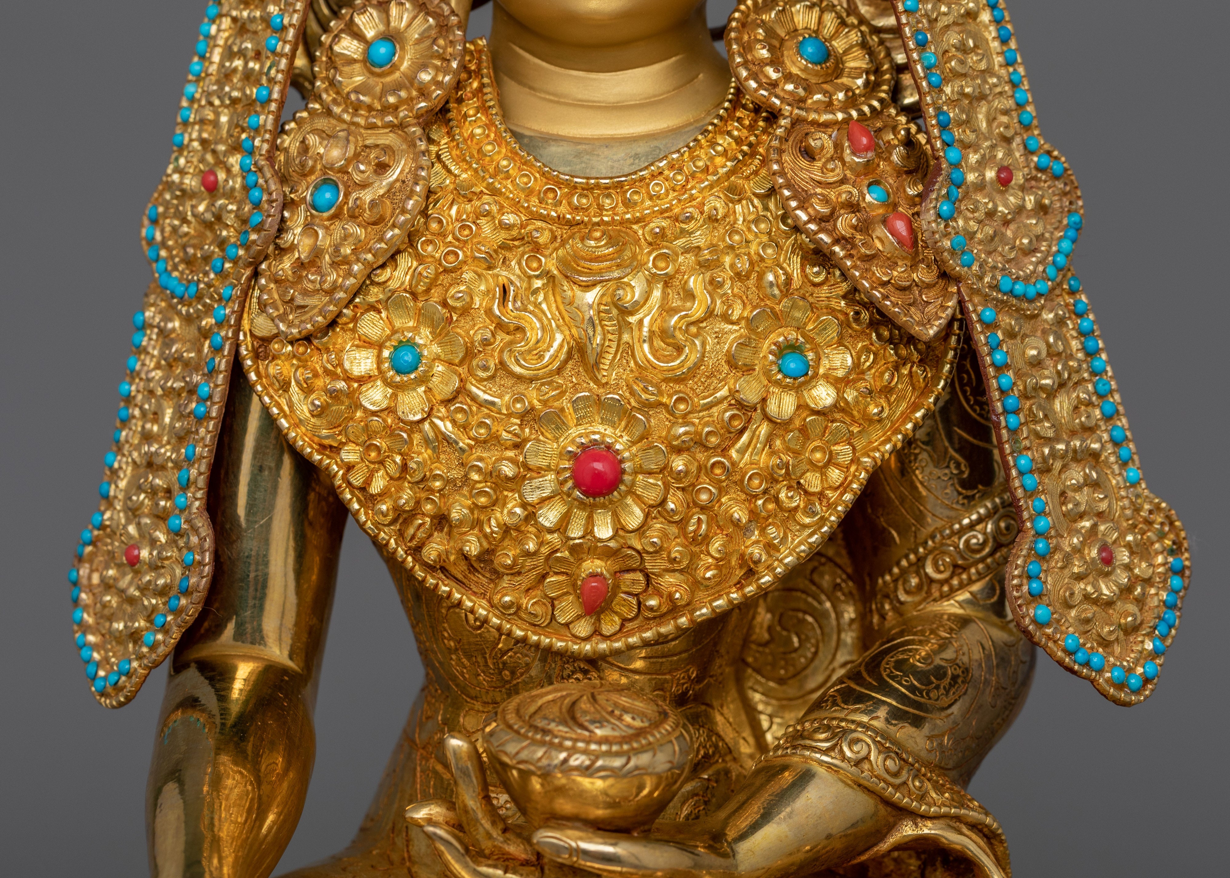 Himalayan Siddhartha Gautama with Crown Sculpture | The Buddha of Enlightenment