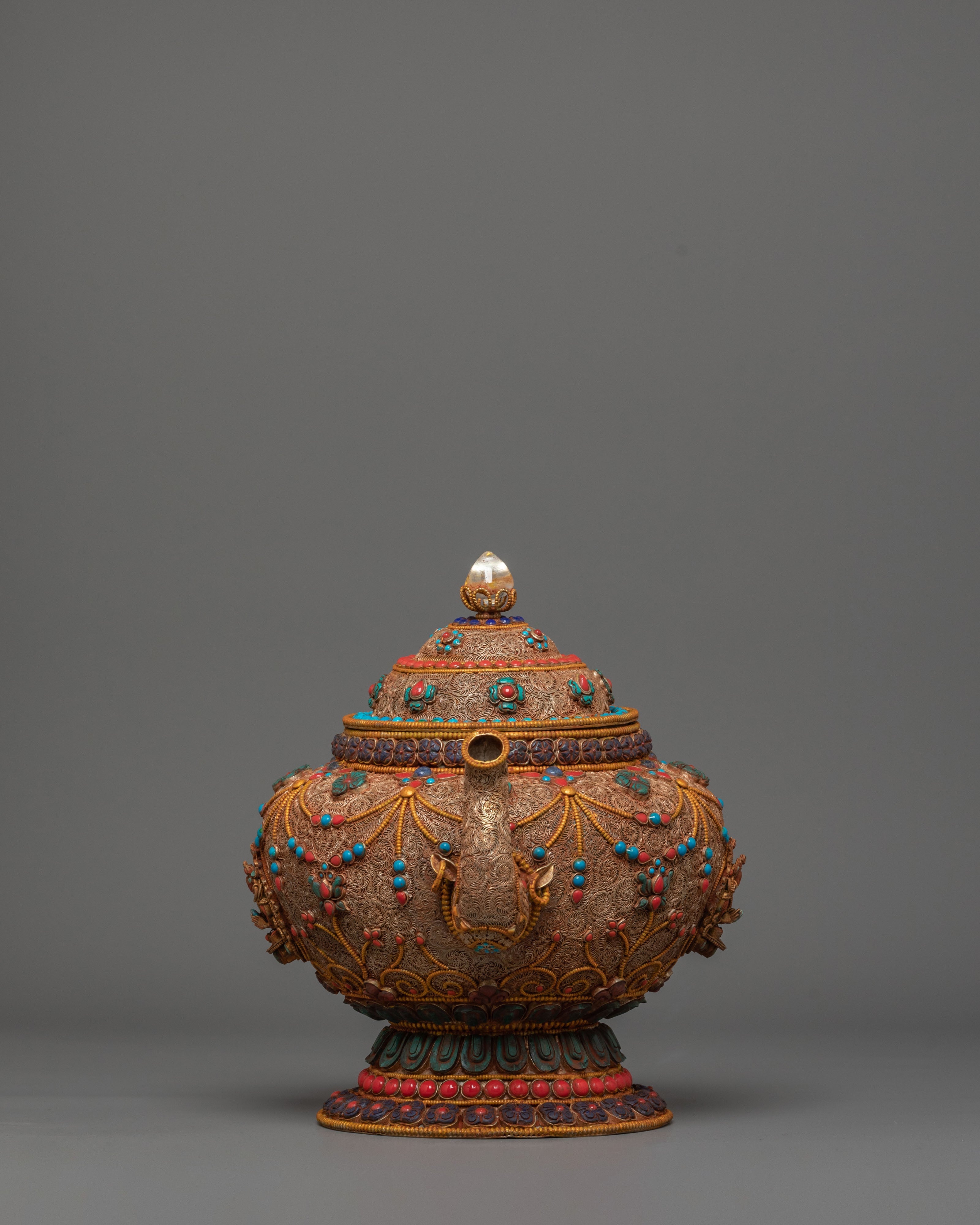 Chenrezig Carved Tea Pot | Symbol of Compassion