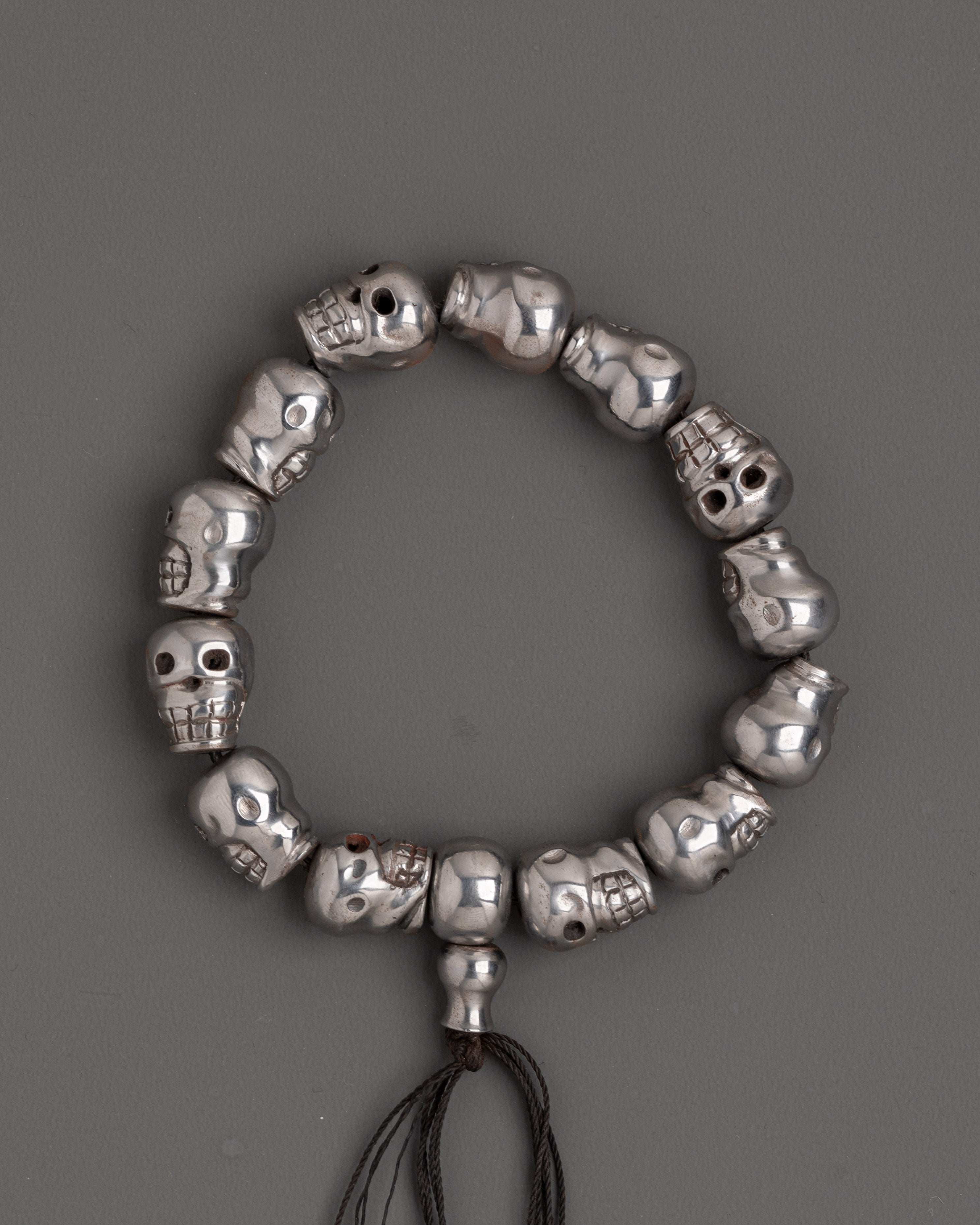 Skull Bead Bracelet | Unique Iron Skull Bracelet for Men & Women